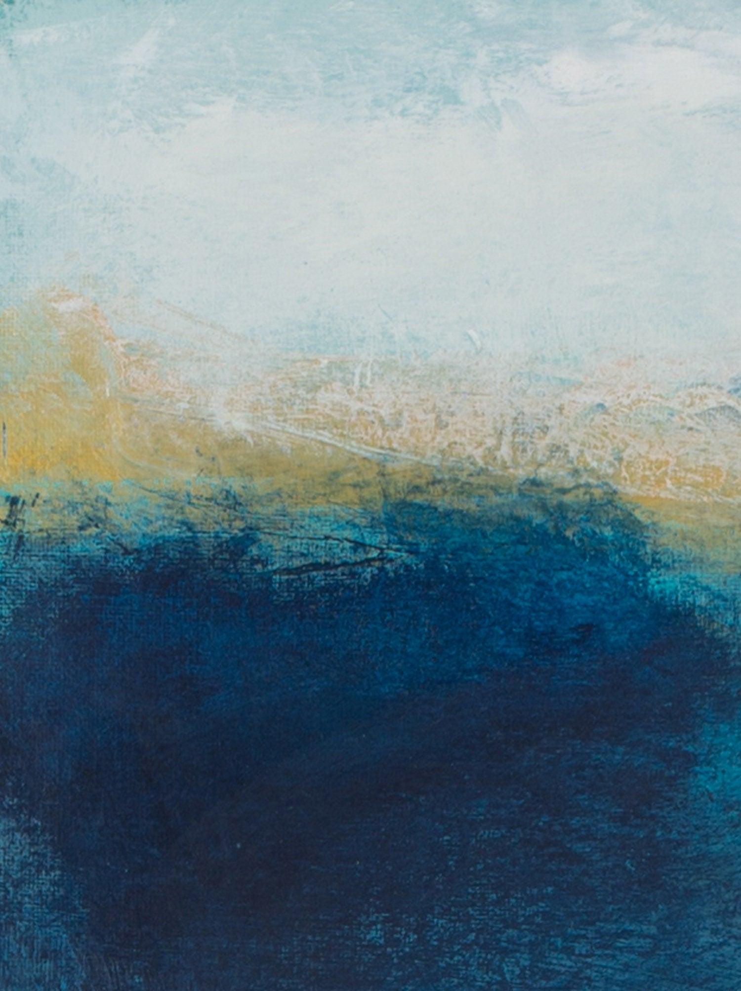 Blue and white custom painting Original abstract art modern extra large wall art commission - camilomattis.com