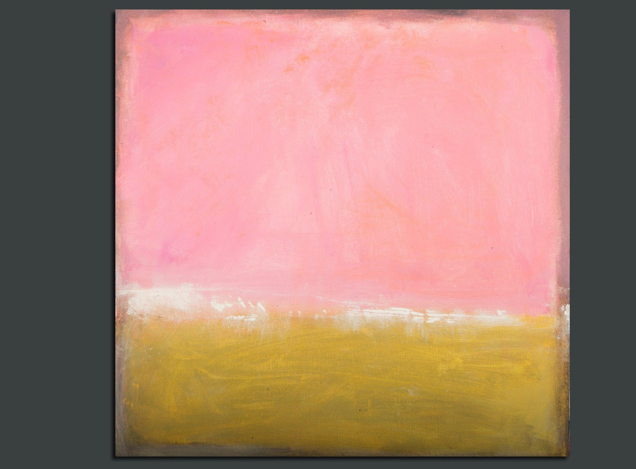 Pink and yellow extra large wall art, Pink minimalist wall art contemporary art by Camilo Mattis - camilomattis.com
