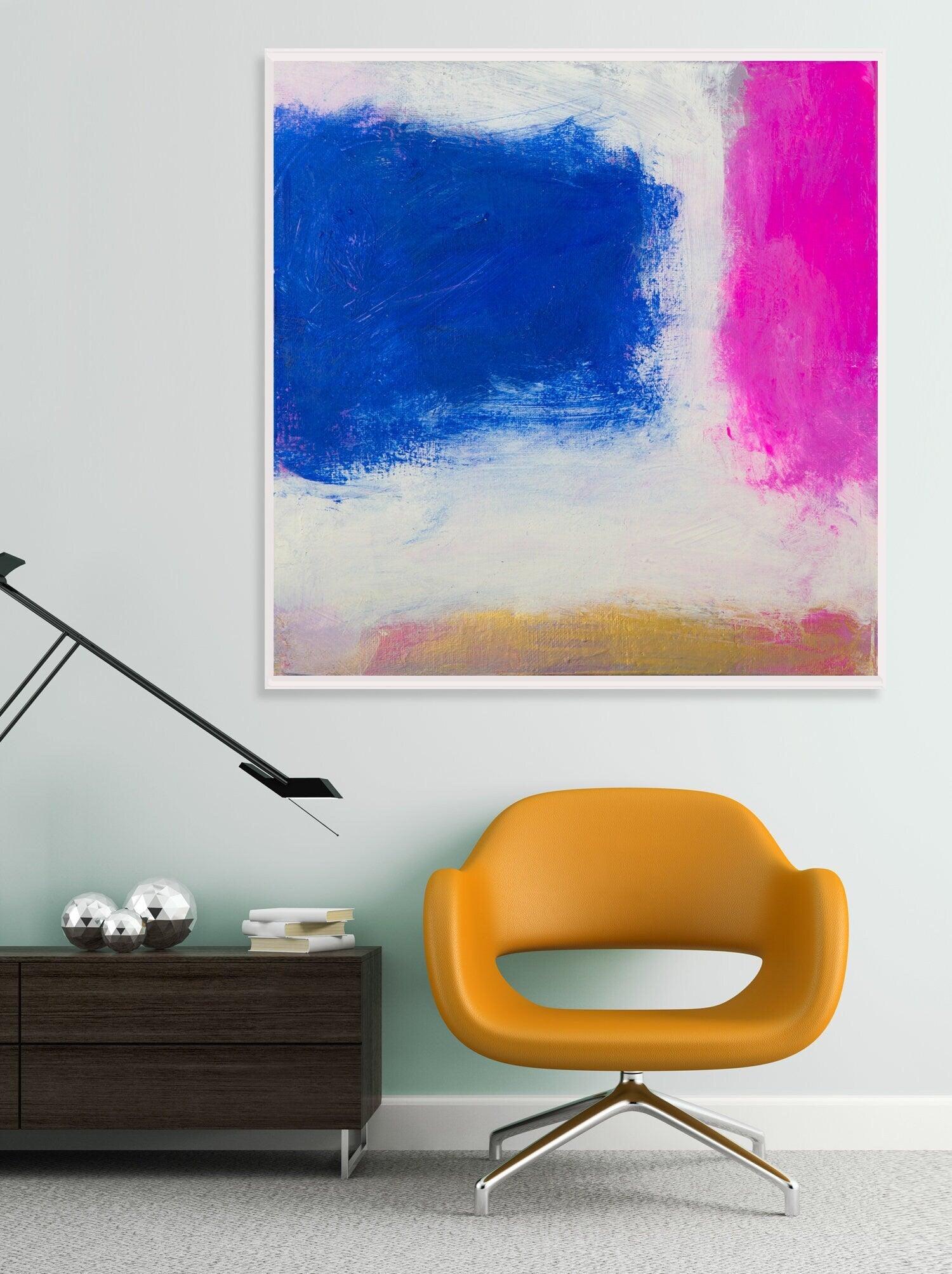 Pink abstract original Art painting, Large canvas abstract canvas wall art - camilomattis.com
