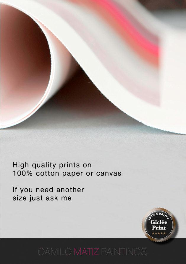 Modern art print brown red pink minimalist print giclee, extra large print contemporary art by Camilo Mattis - camilomattis.com