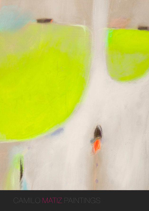 Green wall art, green original abstract painting, Extra large wall art, - camilomattis.com