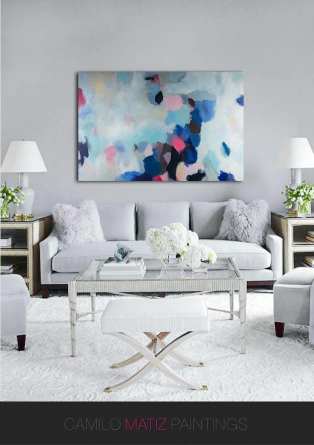Abstract Art Print, Extra Large Wall Art, Abstract painting, Bedroom wall art, Print on Canvas, Living room decor by Camilo Mattis - camilomattis.com