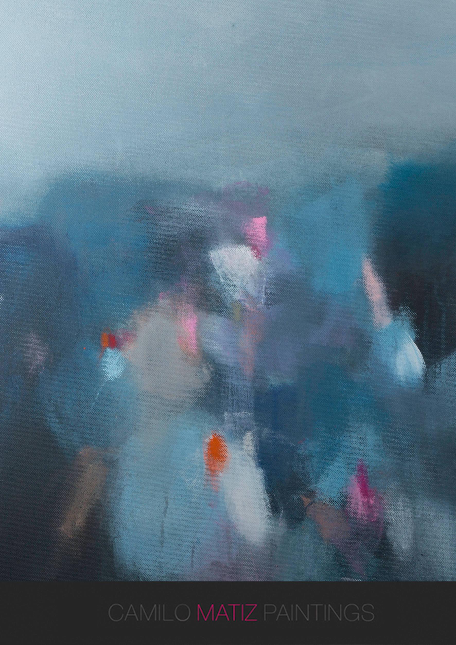 Abstract print, large modern wall art, abstract painting print, blue wall decor, living room wall art, Camilo Mattis - camilomattis.com
