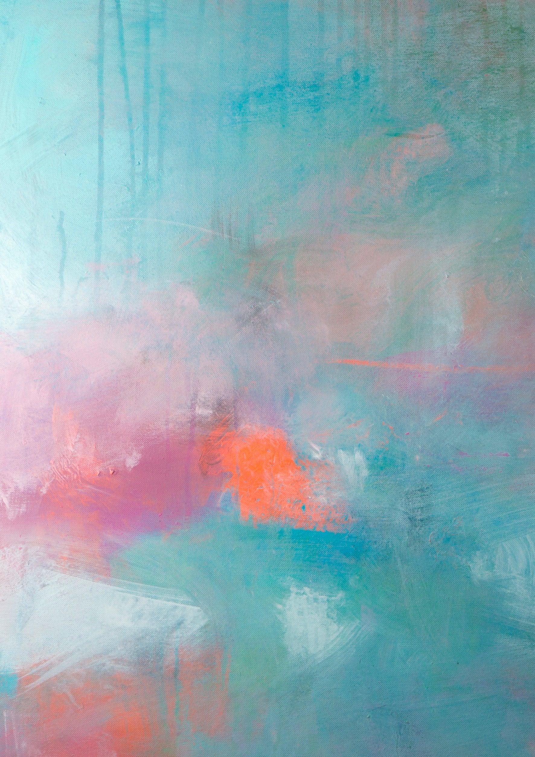 Living room painting abstract print, large wall art, Modern Teal Wall Art by Camilo Mattis - camilomattis.com