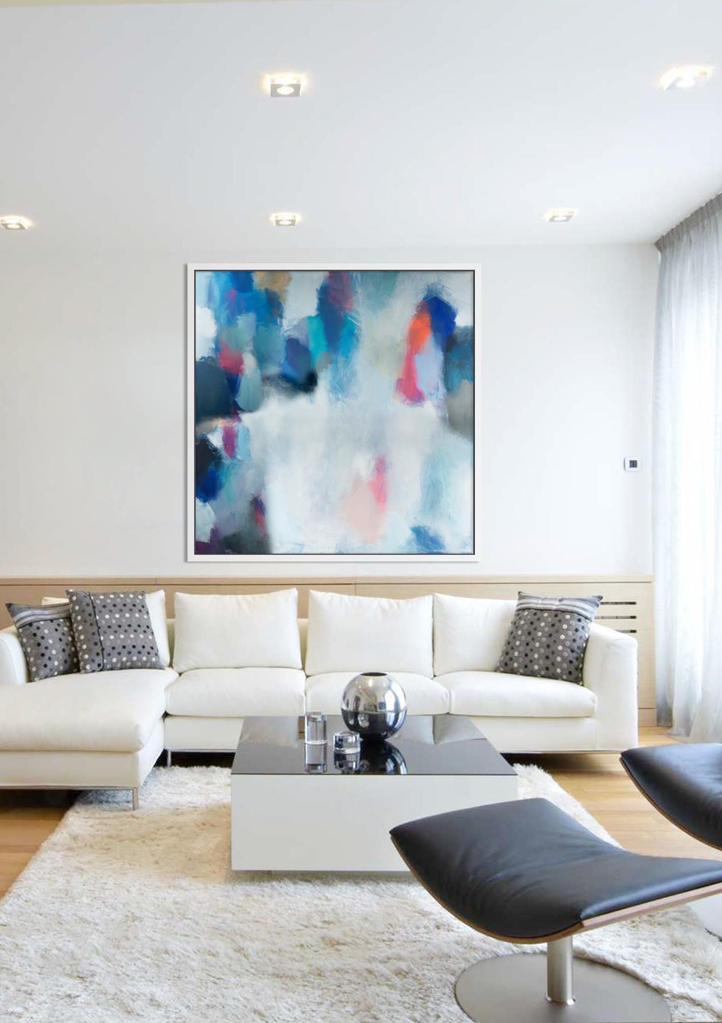 Abstract Art Print, Abstract Giclee Print, Blue And Grey, Modern Art Abstract, Minimalist Painting, Abstract Expressionist Art - camilomattis.com