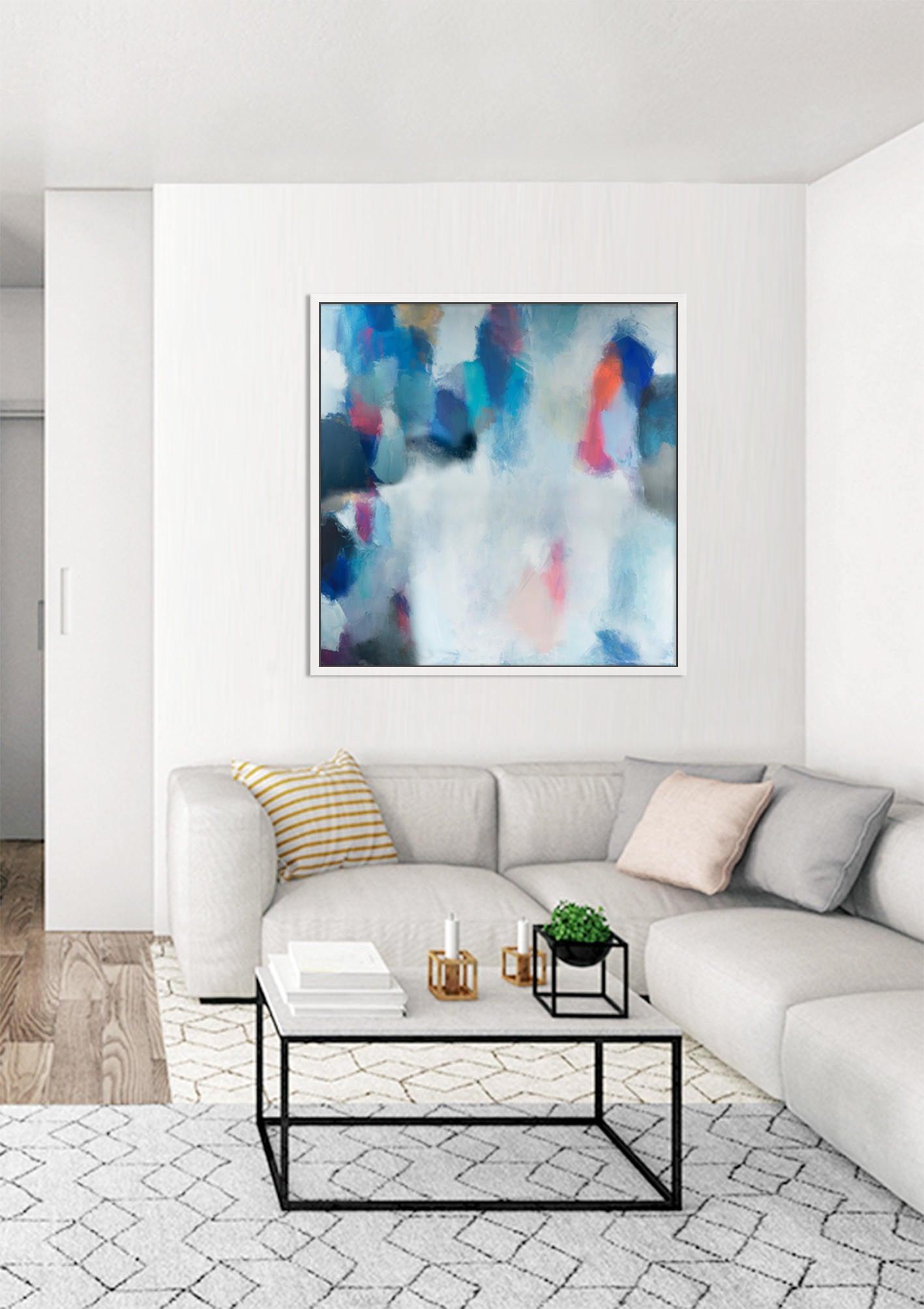 Abstract Art Print, Abstract Giclee Print, Blue And Grey, Modern Art Abstract, Minimalist Painting, Abstract Expressionist Art - camilomattis.com