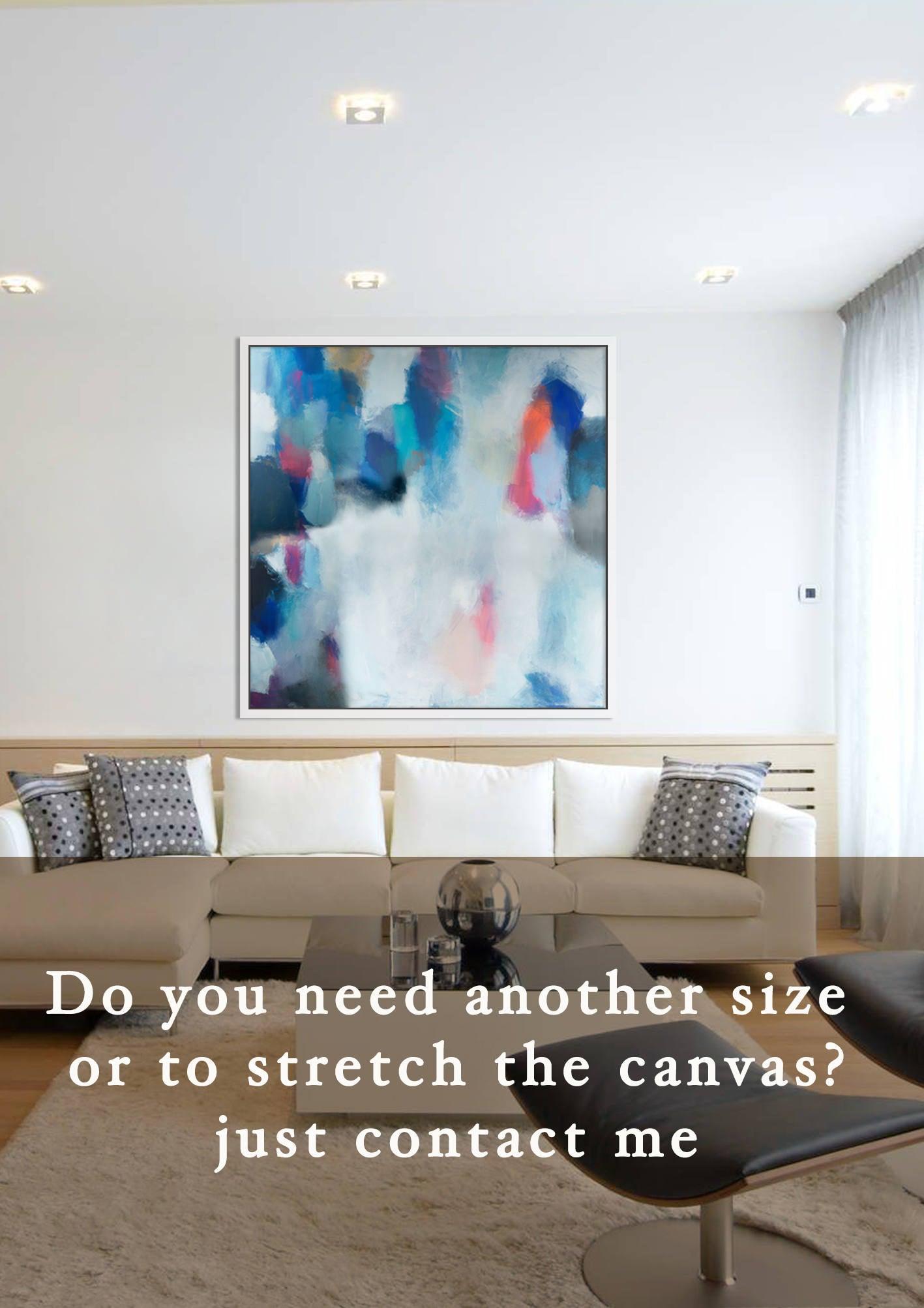 Abstract Art Print, Abstract Giclee Print, Blue And Grey, Modern Art Abstract, Minimalist Painting, Abstract Expressionist Art - camilomattis.com