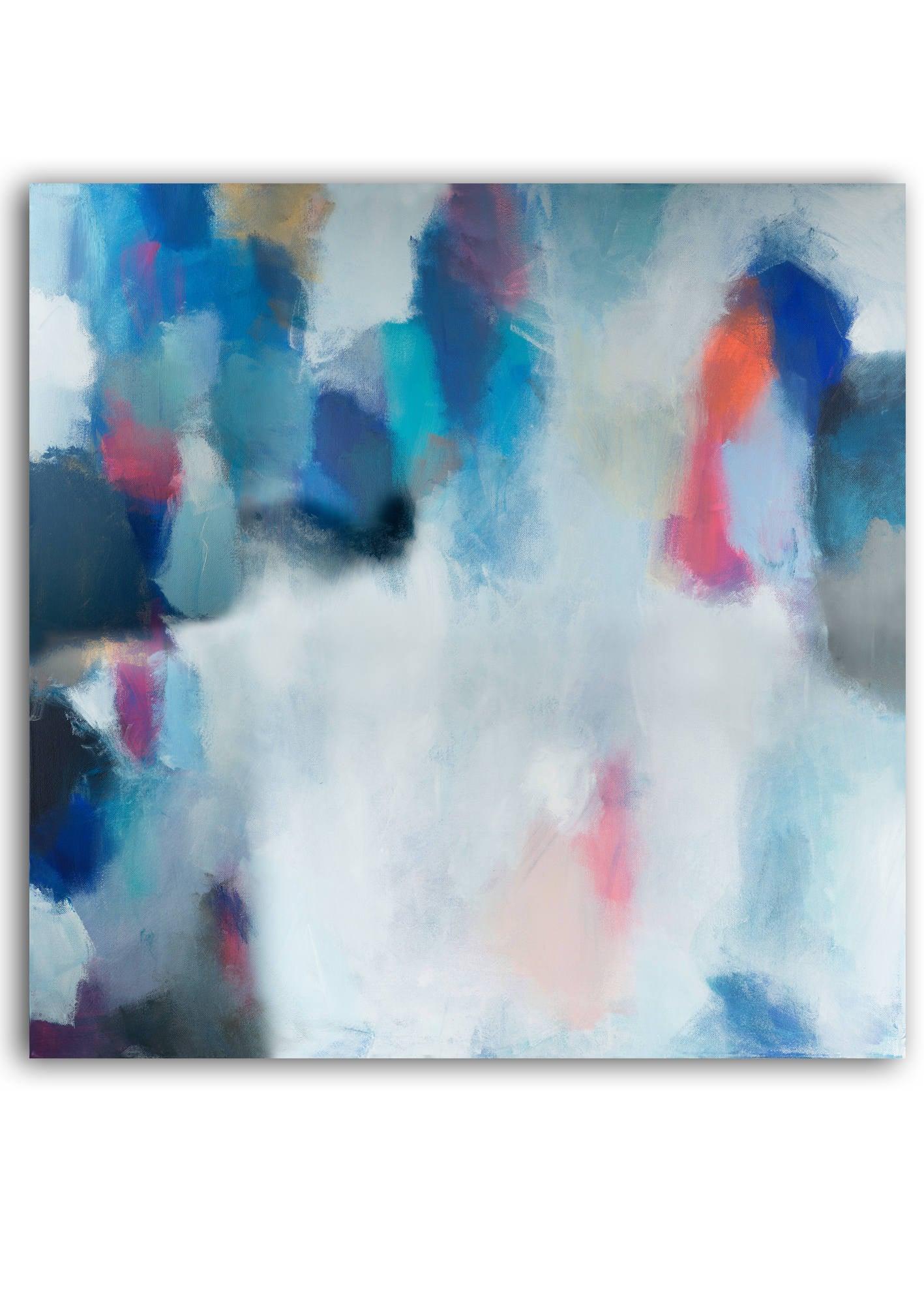 Abstract Art Print, Abstract Giclee Print, Blue And Grey, Modern Art Abstract, Minimalist Painting, Abstract Expressionist Art - camilomattis.com