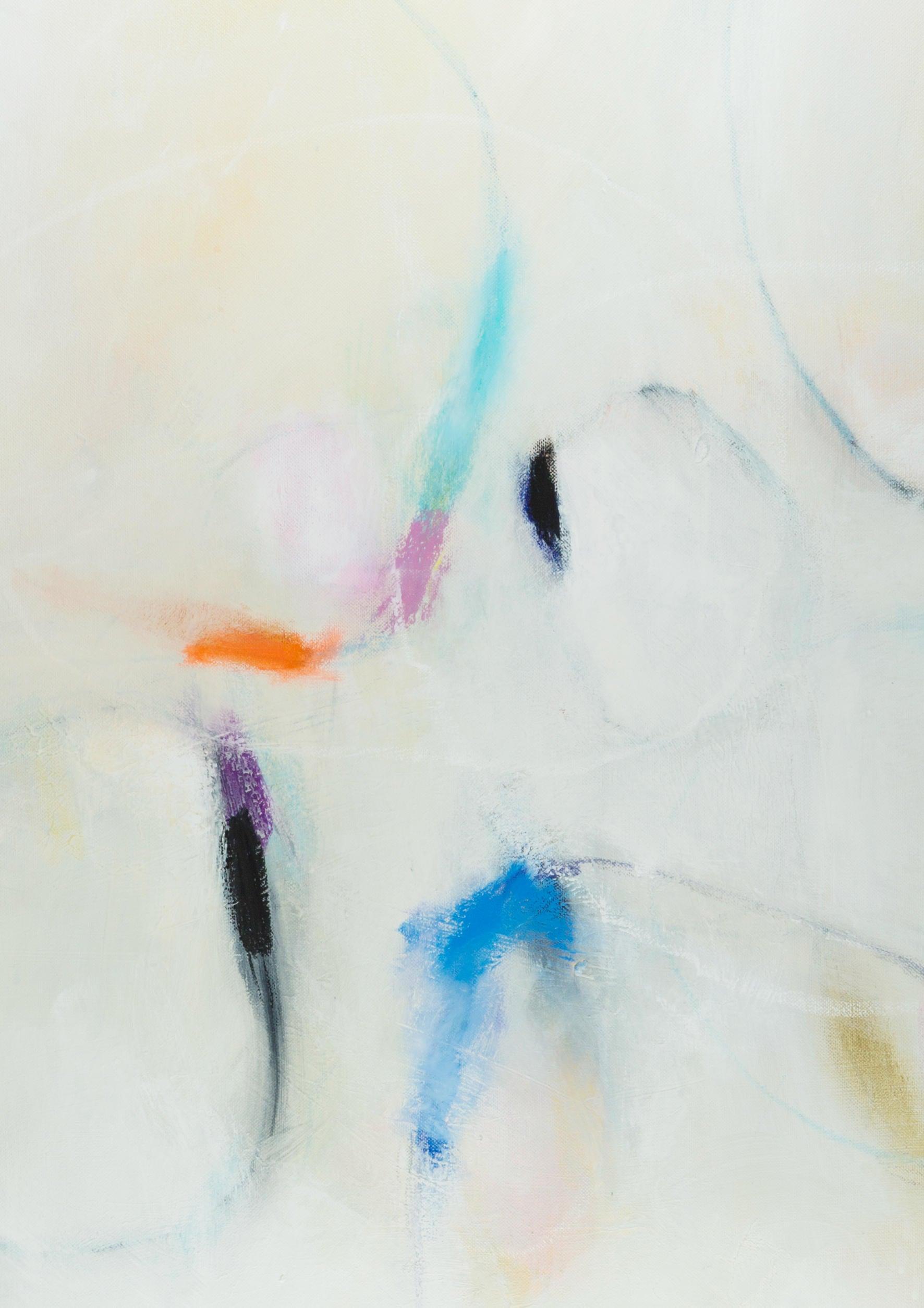 Abstract painting, abstract art print wall art, abstract painting print, teal blue pink wall decor, living room decor, Camilo Mattis - camilomattis.com