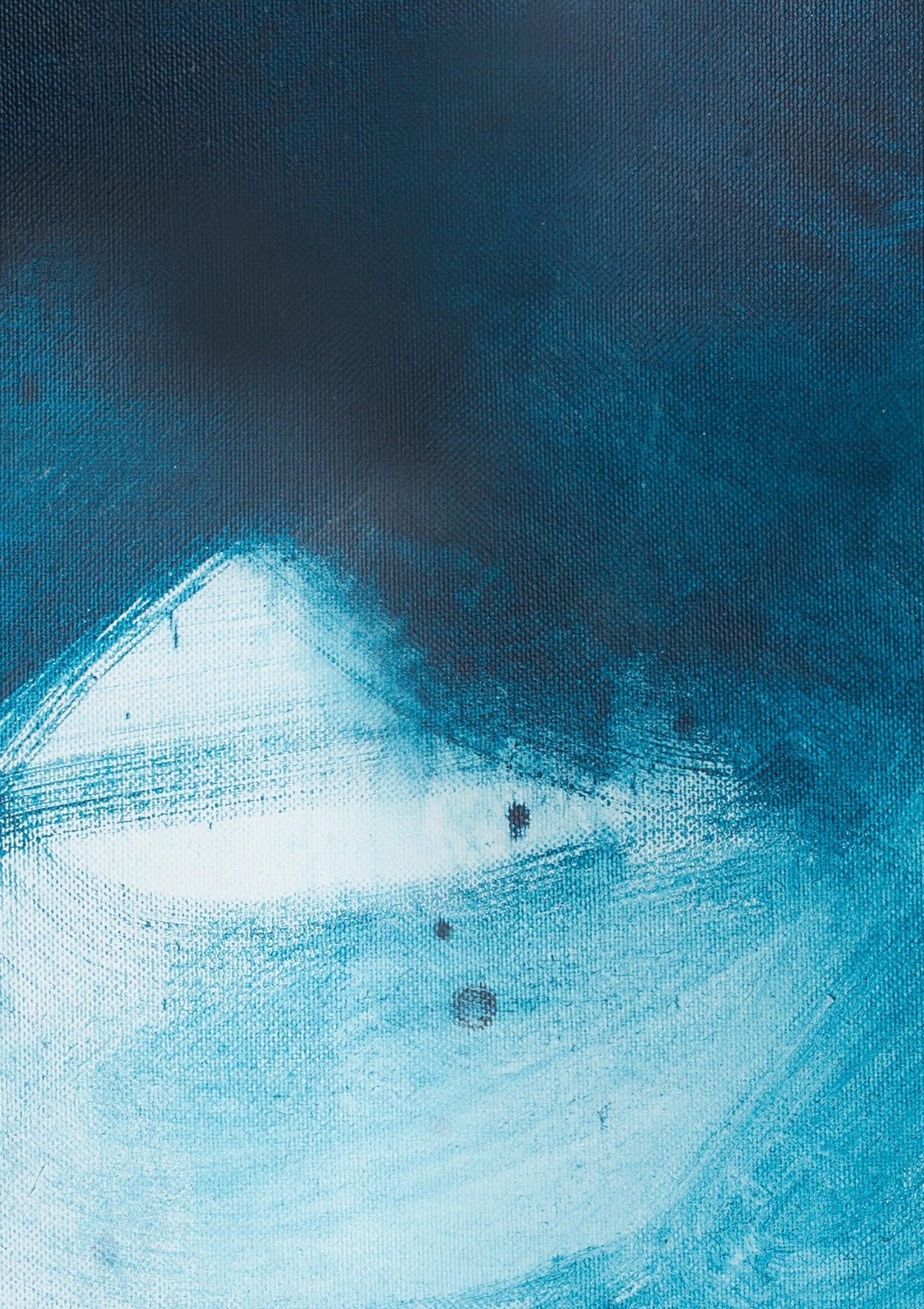 Blue extra large wall art, Modern Minimalist contemporary print, Contemporary Wall Painting, Brush Stroke Print, Camilo Mattis - camilomattis.com