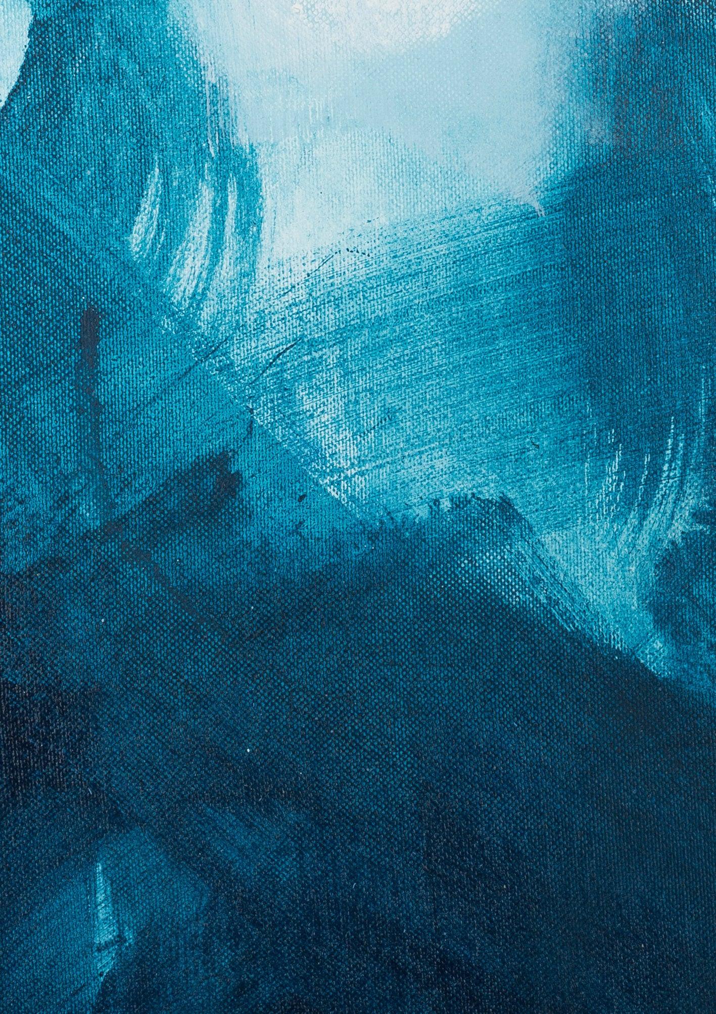 Blue extra large wall art, Modern Minimalist contemporary print, Contemporary Wall Painting, Brush Stroke Print, Camilo Mattis - camilomattis.com