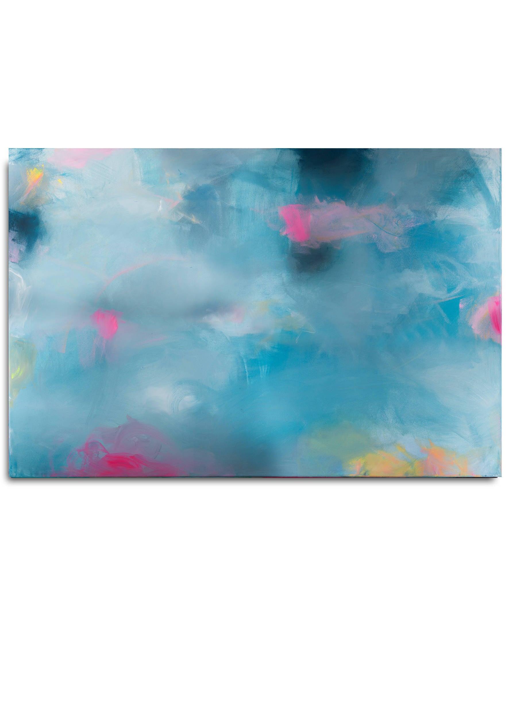 Blue wall decor, abstract art print, bedroom art, large wall art, giclee print by Camilo Mattis - camilomattis.com