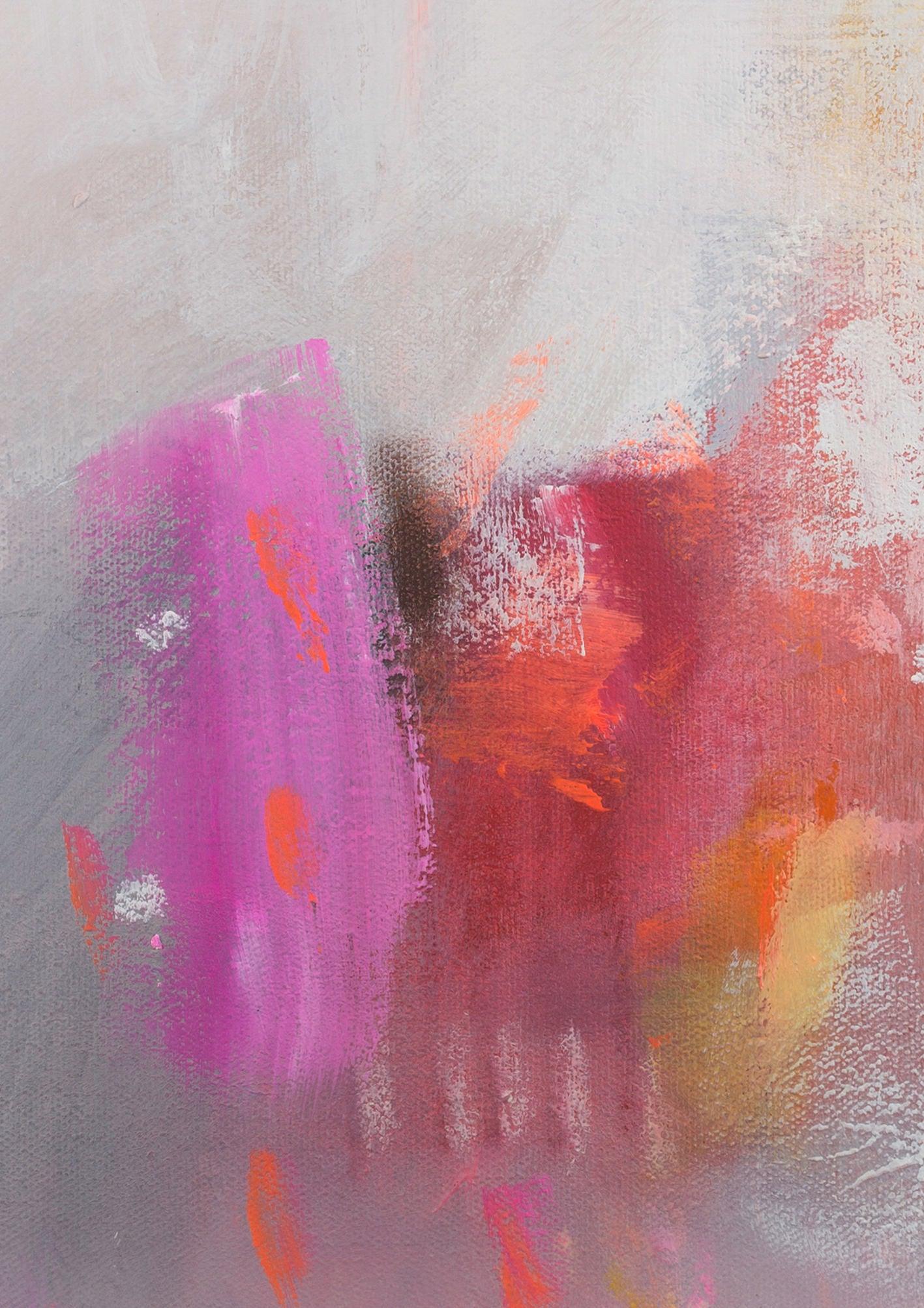Large wall art giclee print, orange pink geometric abstract painting, large abstract painting print, giclee wall art by Camilo Mattis - camilomattis.com