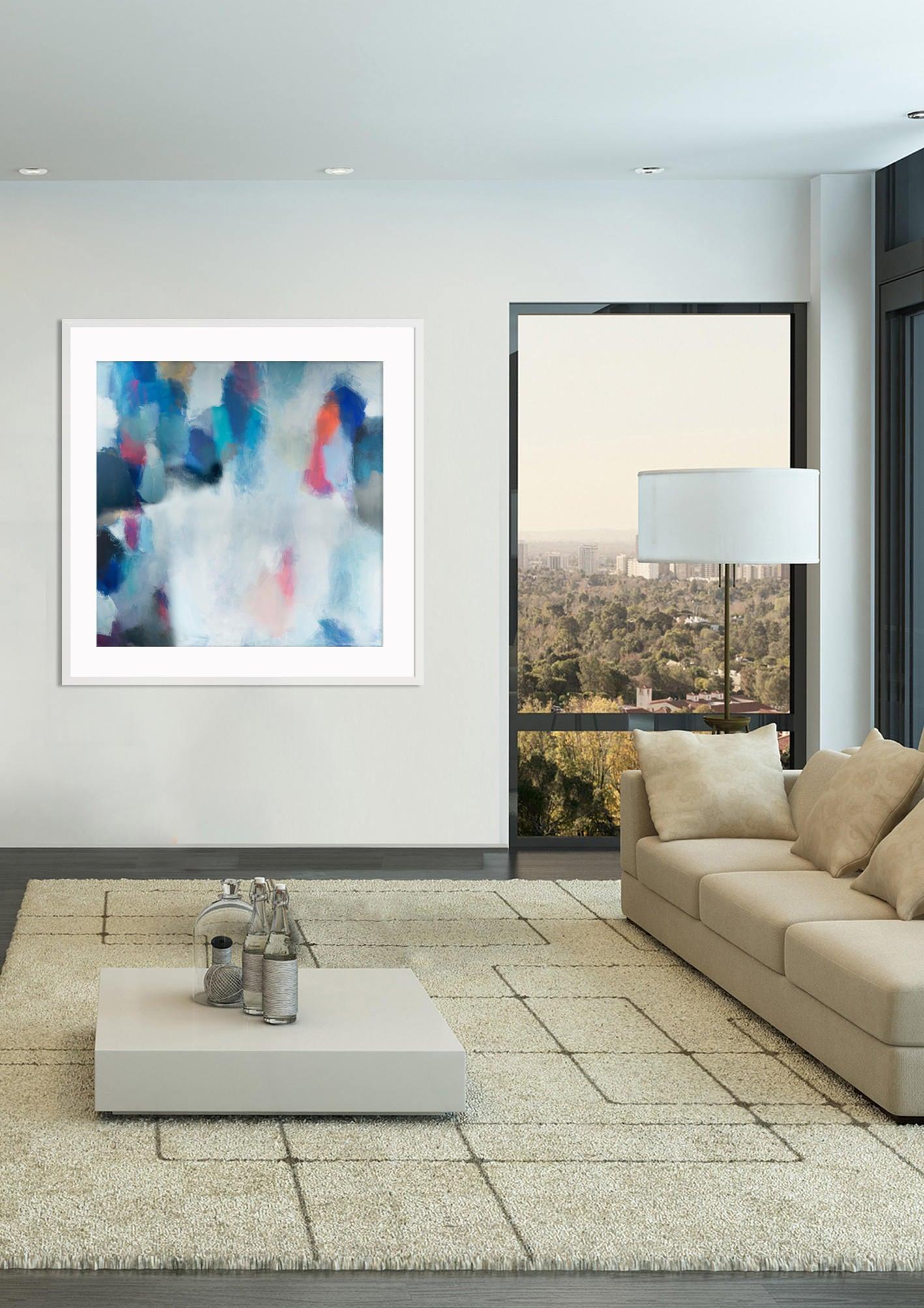 Abstract Art Print, Abstract Giclee Print, Blue And Grey, Modern Art Abstract, Minimalist Painting, Abstract Expressionist Art - camilomattis.com