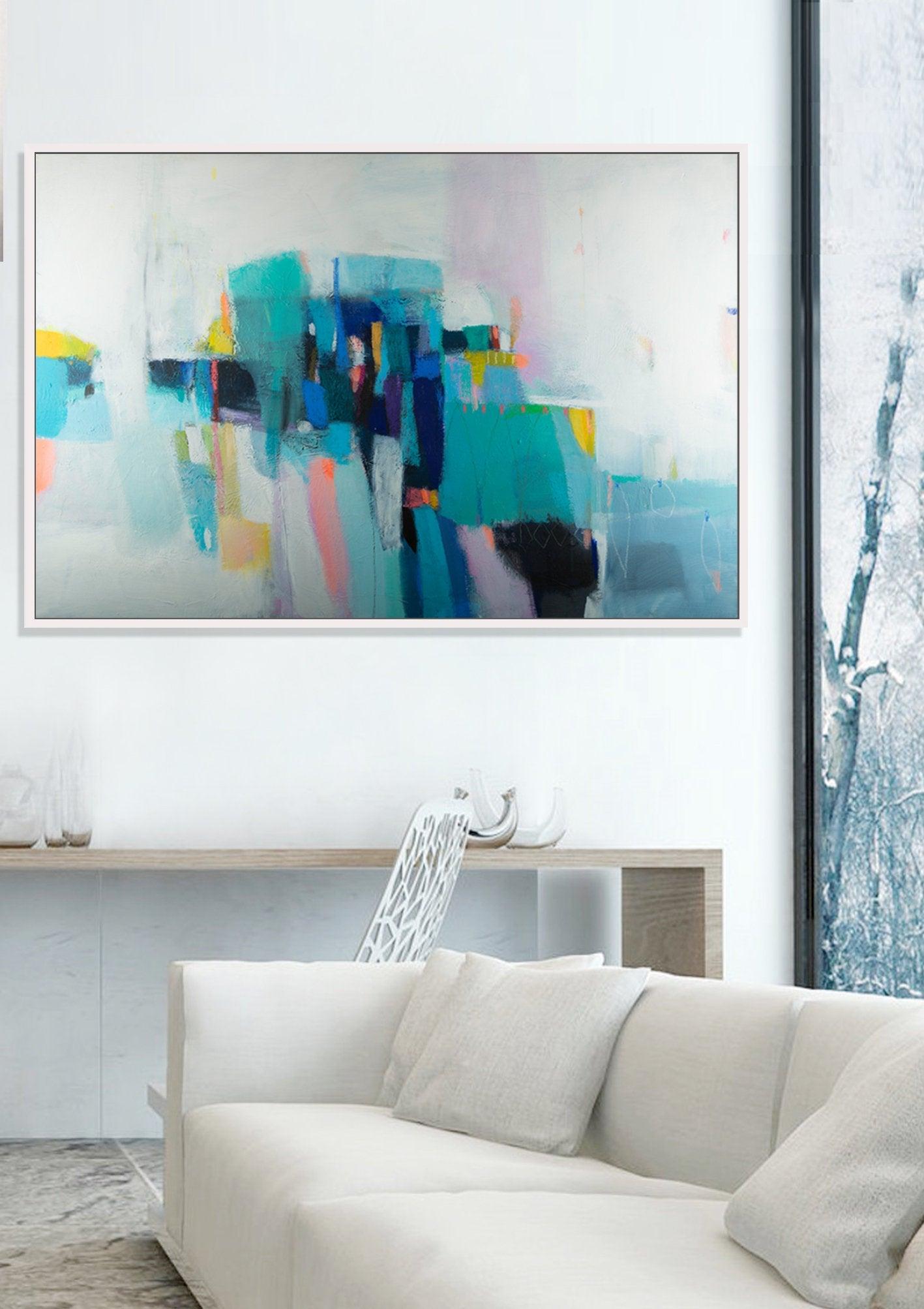 Abstract wall art, abstract painting, large Colorful art, acrylic painting, abstract art, canvas art, wall hanging by Camilo Mattis - camilomattis.com