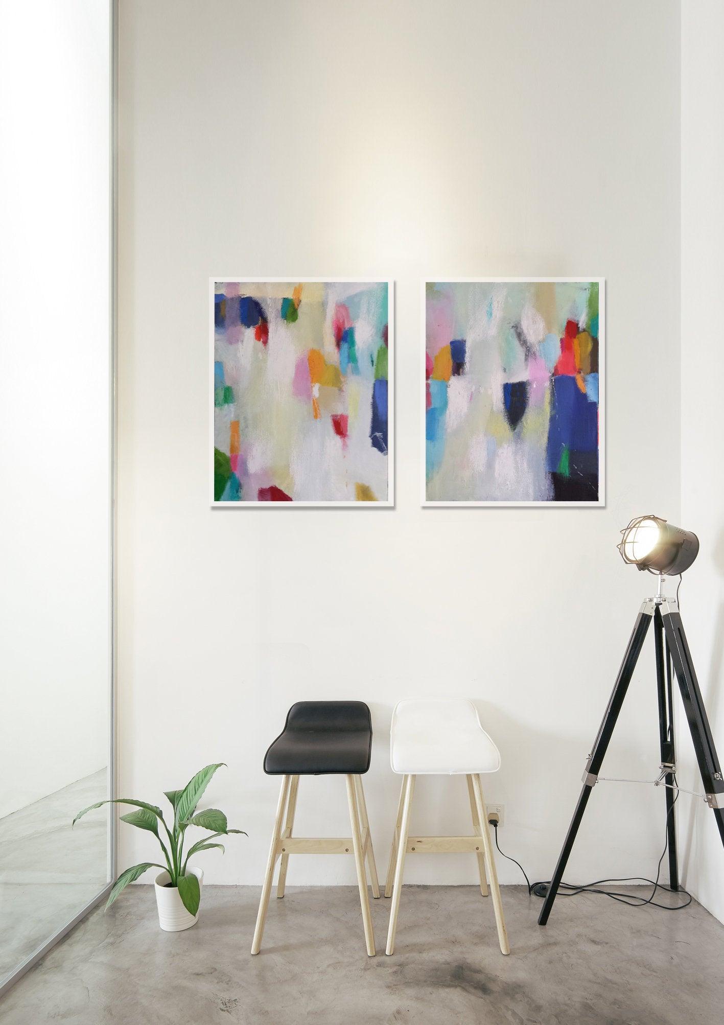 Set of 2 extra large wall art, Acrylic Abstract Painting gallery wall prints, prints wall art, wall print by Camilo Mattis - camilomattis.com