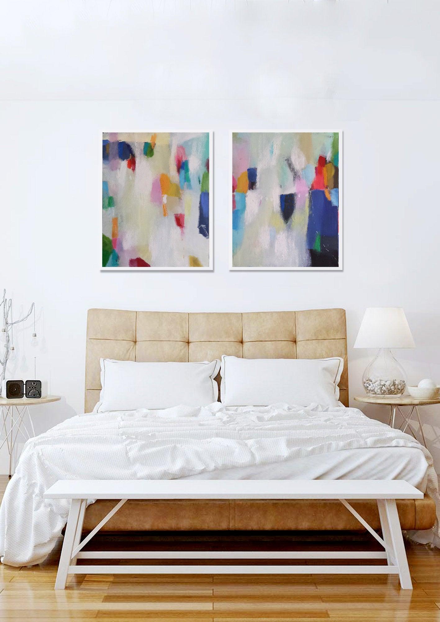 Set of 2 extra large wall art, Acrylic Abstract Painting gallery wall prints, prints wall art, wall print by Camilo Mattis - camilomattis.com