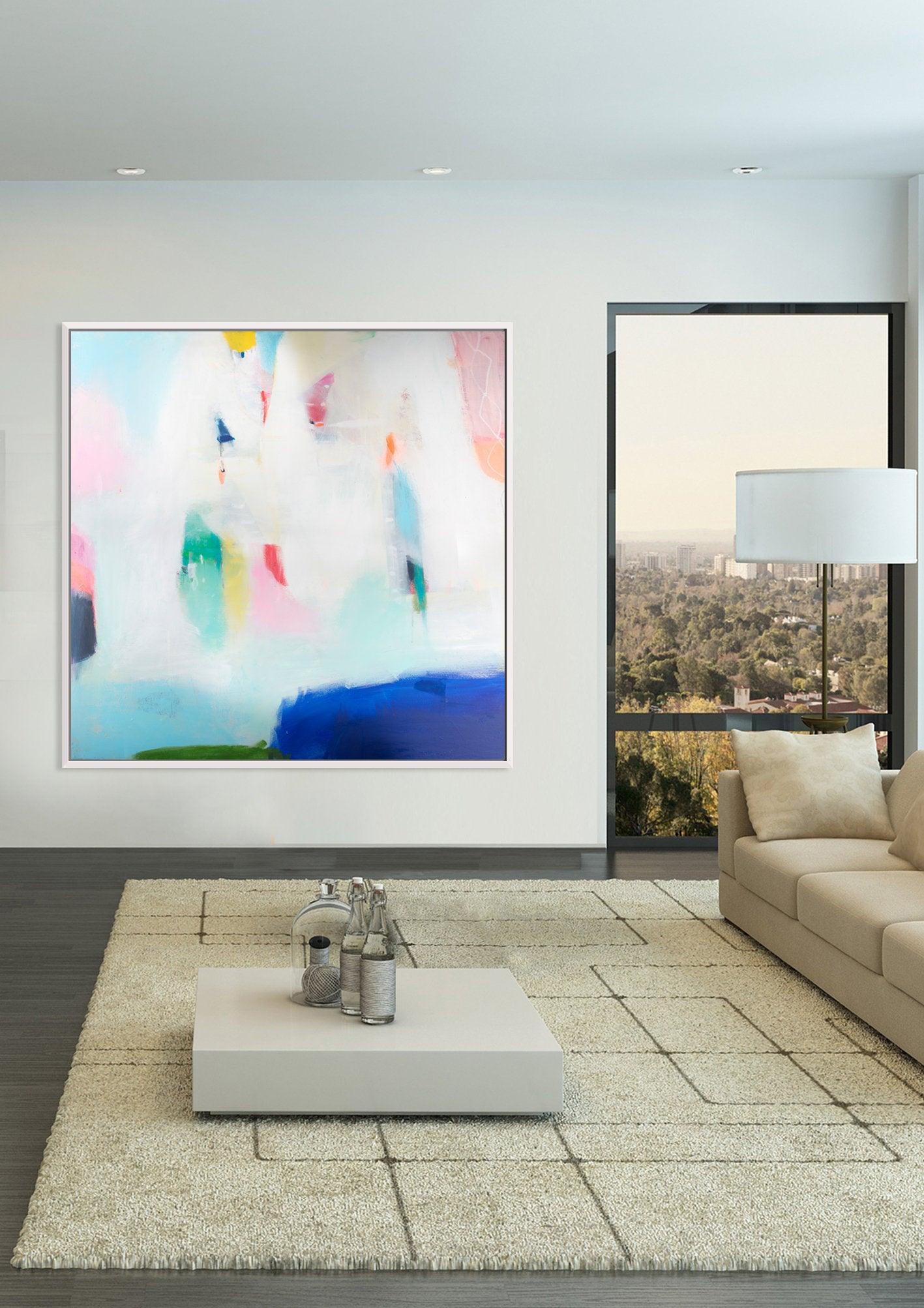 Abstract art print, Print on Canvas, modern landscape, Art Print for living Room, abstract Giclee print, abstract painting - camilomattis.com