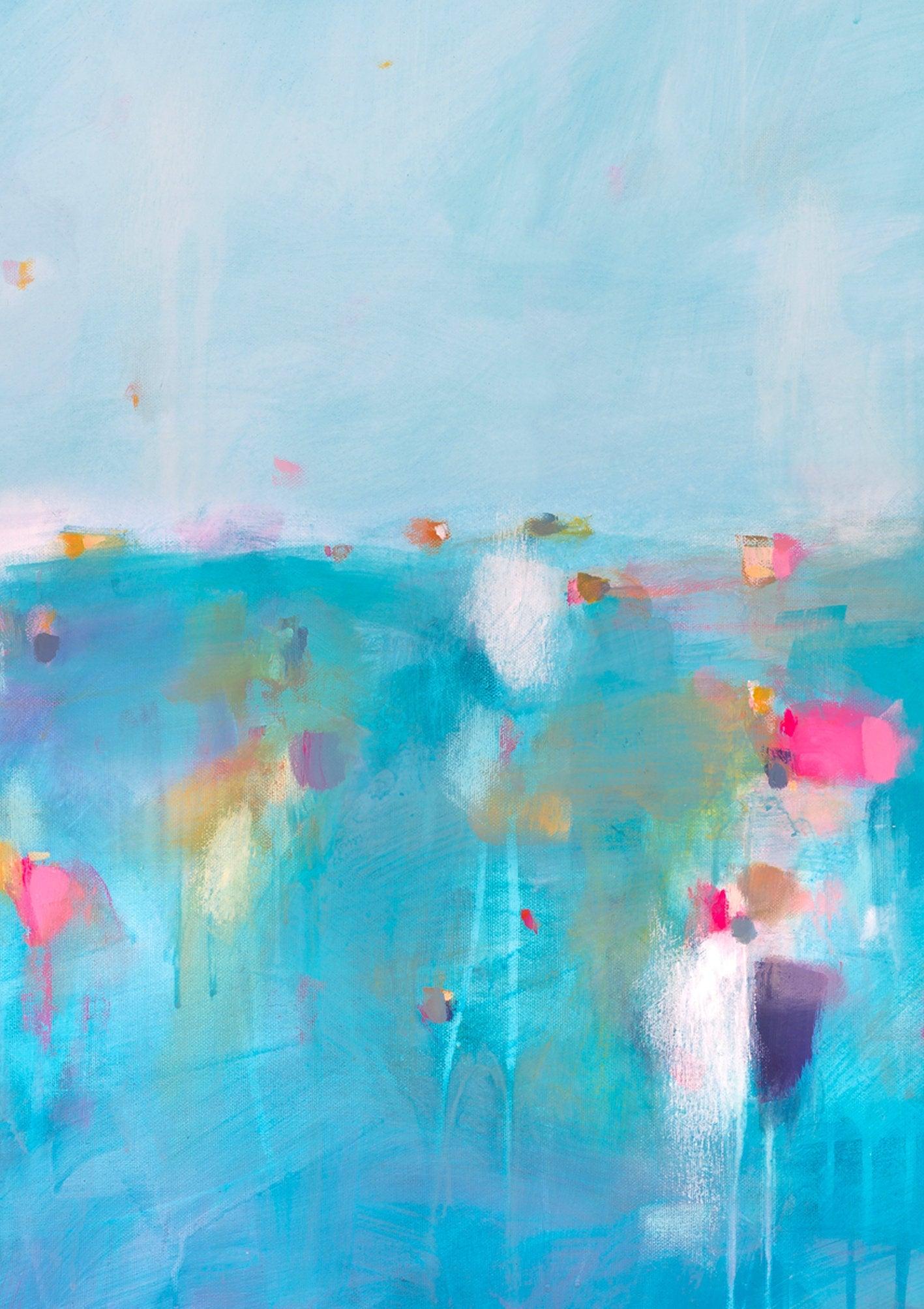 Extra large wall art coastal art gallery wall art print blue abstract nautical wall decor print by Camilo Mattis - camilomattis.com
