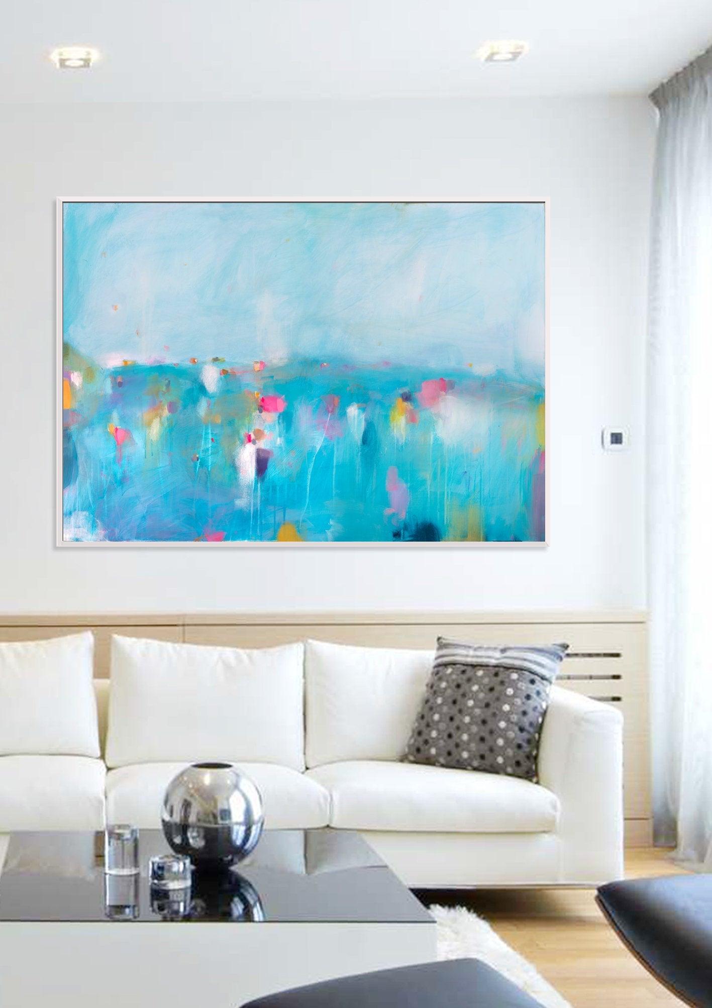Extra large wall art coastal art gallery wall art print blue abstract nautical wall decor print by Camilo Mattis - camilomattis.com