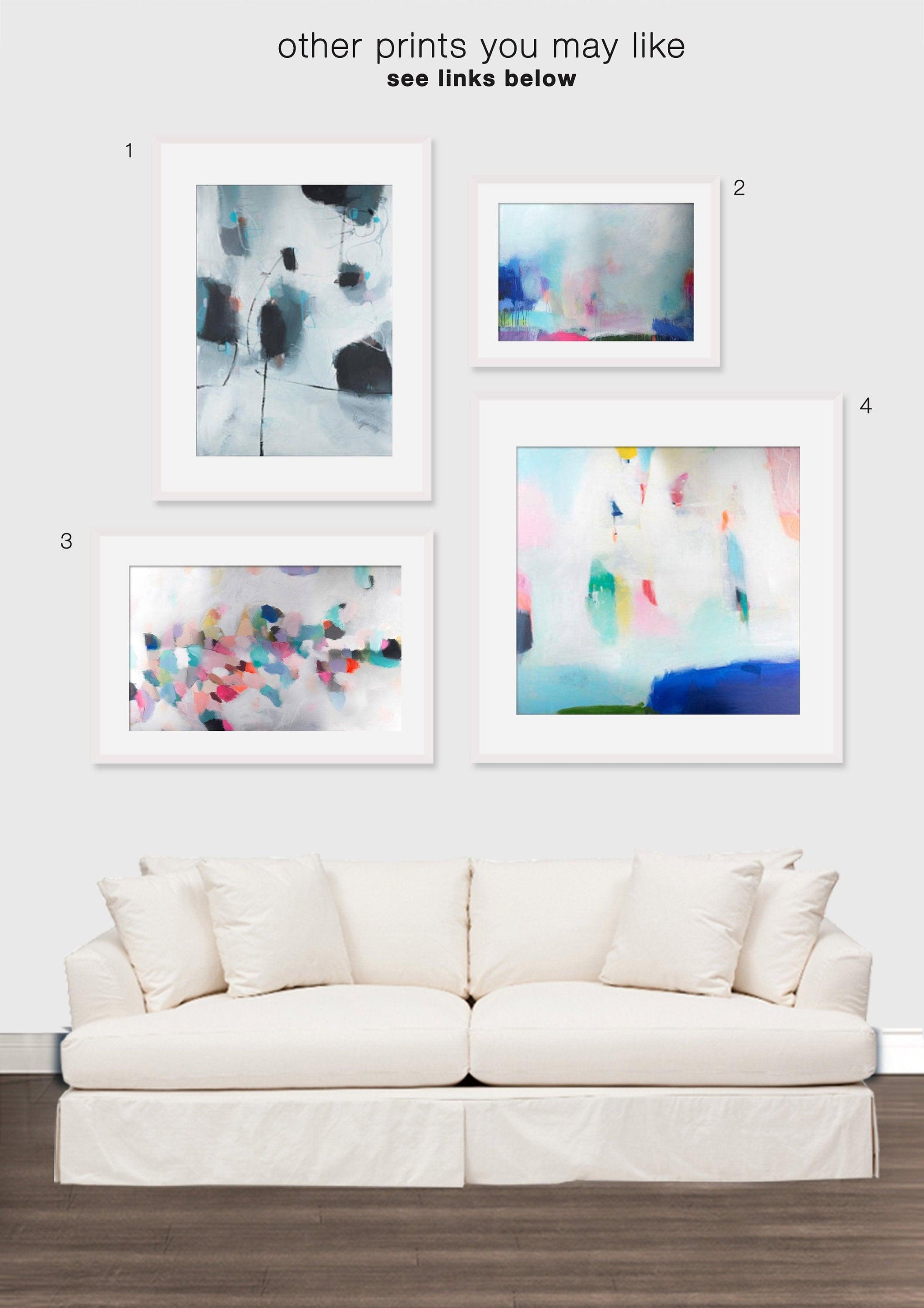 Abstract Art Print, Abstract Giclee Print, Blue And Grey, Modern Art Abstract, Minimalist Painting, Abstract Expressionist Art - camilomattis.com