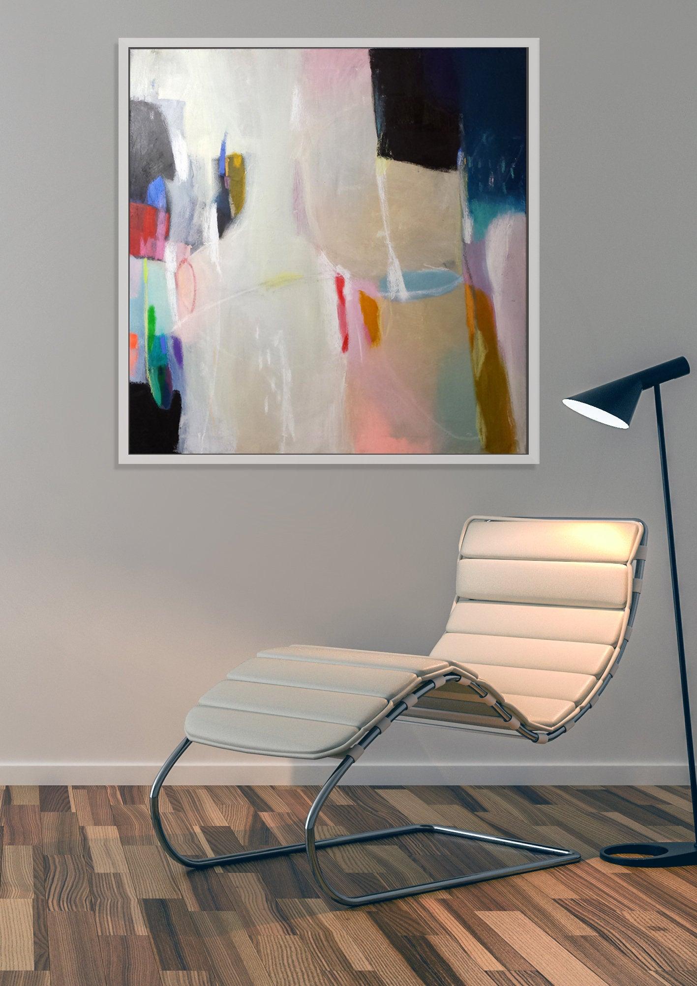 Abstract Art Print, Geometric wall Art, Large Wall Art, Bedroom Art Print, Print on Canvas, Art Print for living Room - camilomattis.com