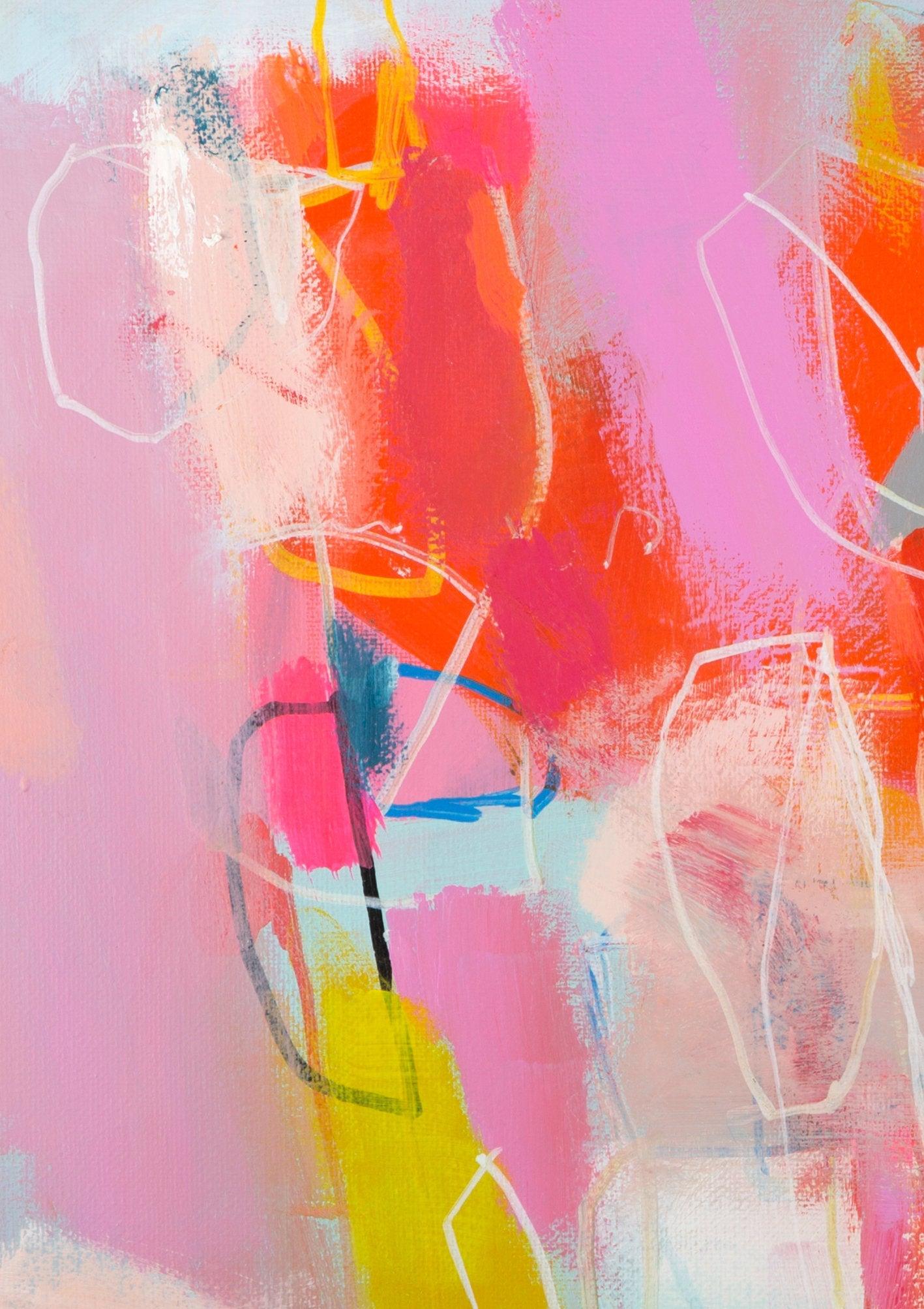 Extra large wall art abstract art print Pink wall art print above bed wall art by Camilo Mattis - camilomattis.com