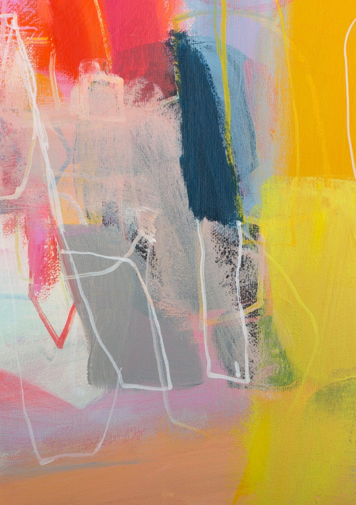 Extra large wall art abstract art print Pink wall art print above bed wall art by Camilo Mattis - camilomattis.com