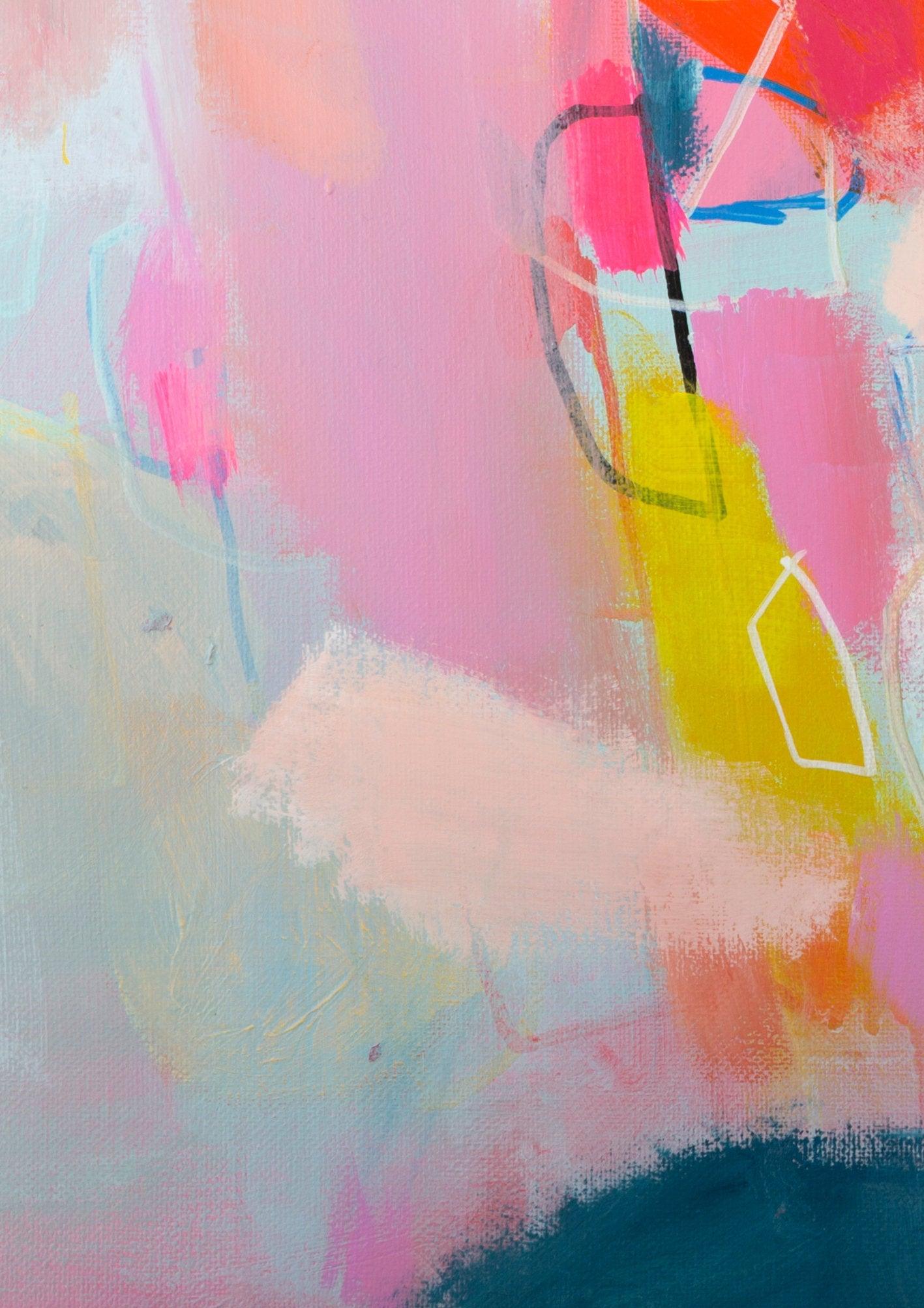Extra large wall art abstract art print Pink wall art print above bed wall art by Camilo Mattis - camilomattis.com