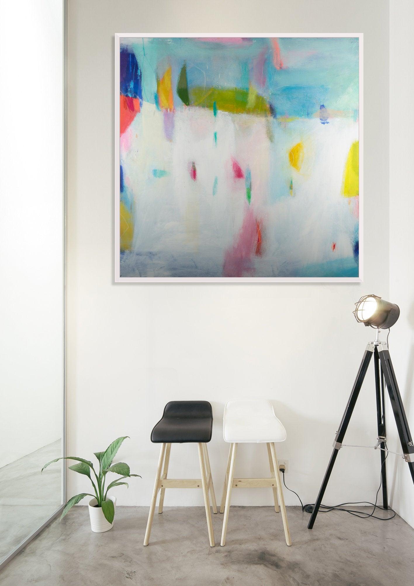 Abstract print, large modern wall art, abstract painting print, colorful decor, living room wall art, Camilo Mattis - camilomattis.com