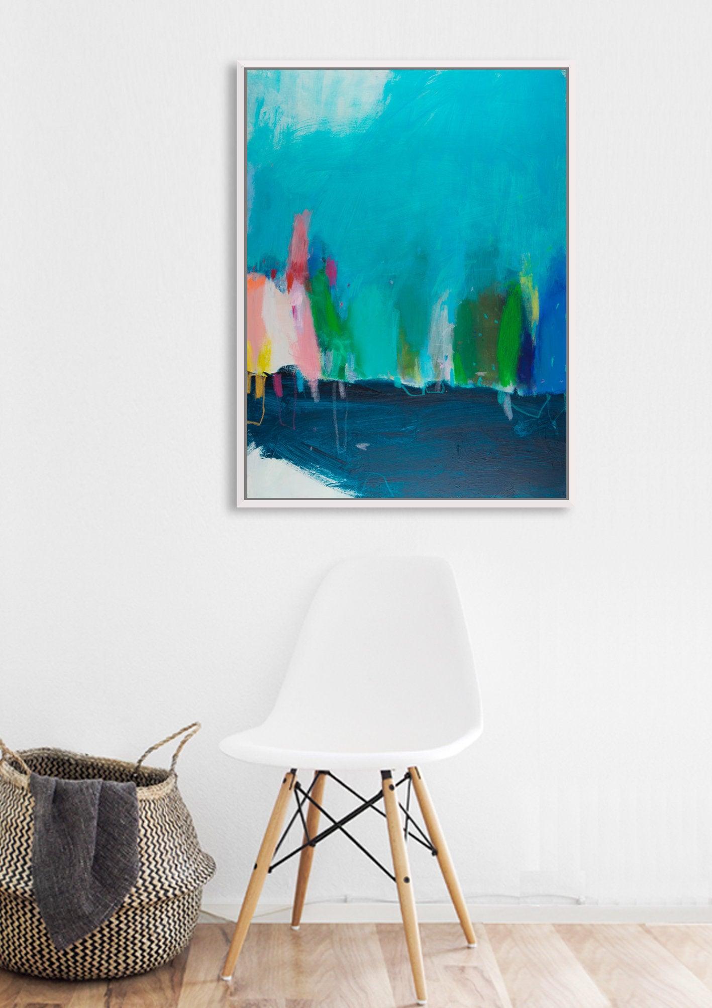 Tuscany wall art print, Landscape print, tree abstract art, Countryside Painting, Italian Painting, Impressionist Art - camilomattis.com