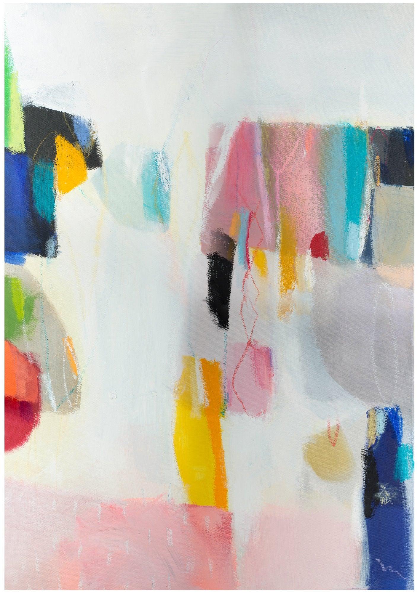 Abstract art print, modern landscape, Print on Canvas, colorful, Art Print for living Room, abstract Giclee print, abstract painting - camilomattis.com