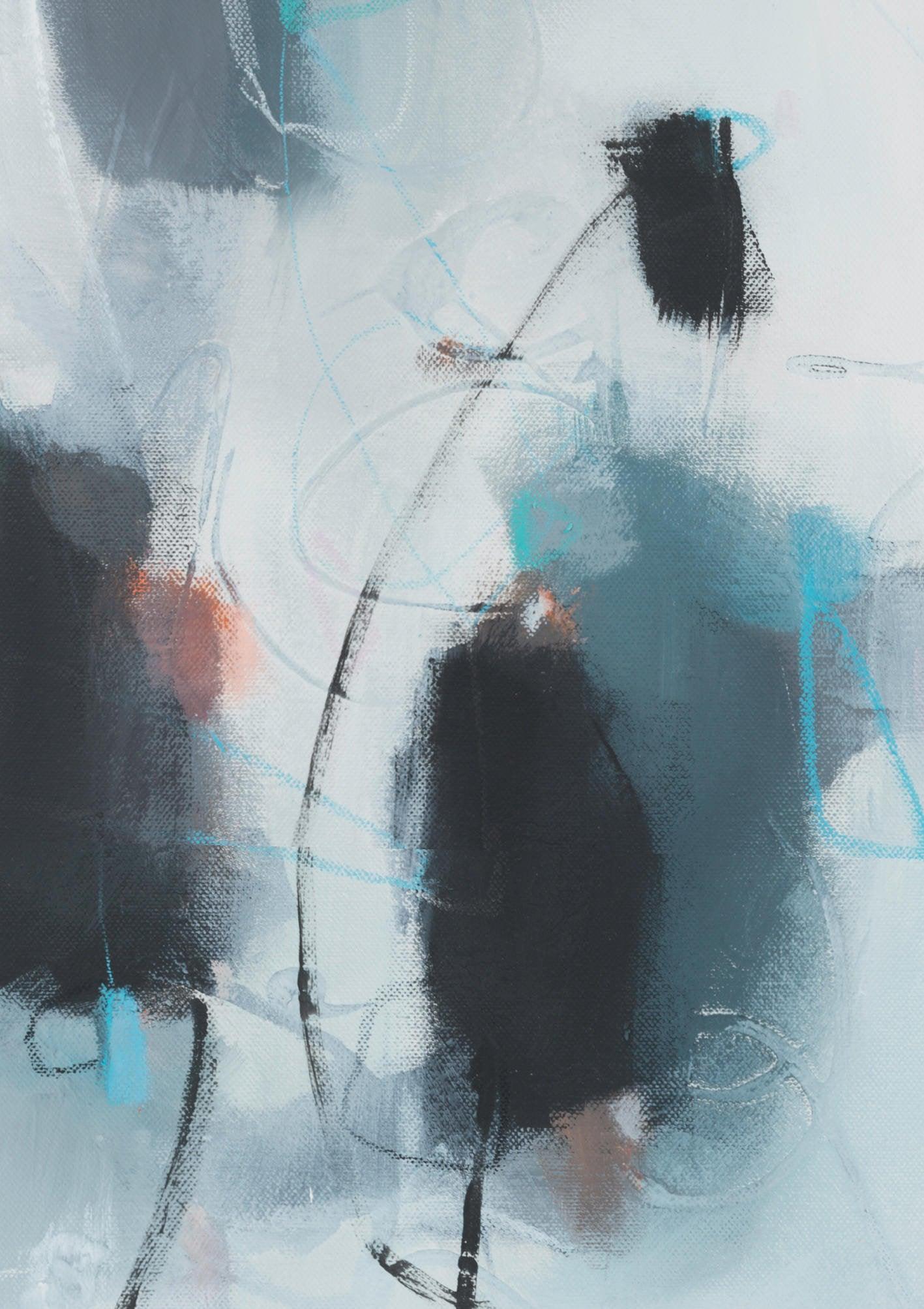Abstract print, large modern wall art, abstract painting print, back and white wall decor, living room wall art, Camilo Mattis - camilomattis.com