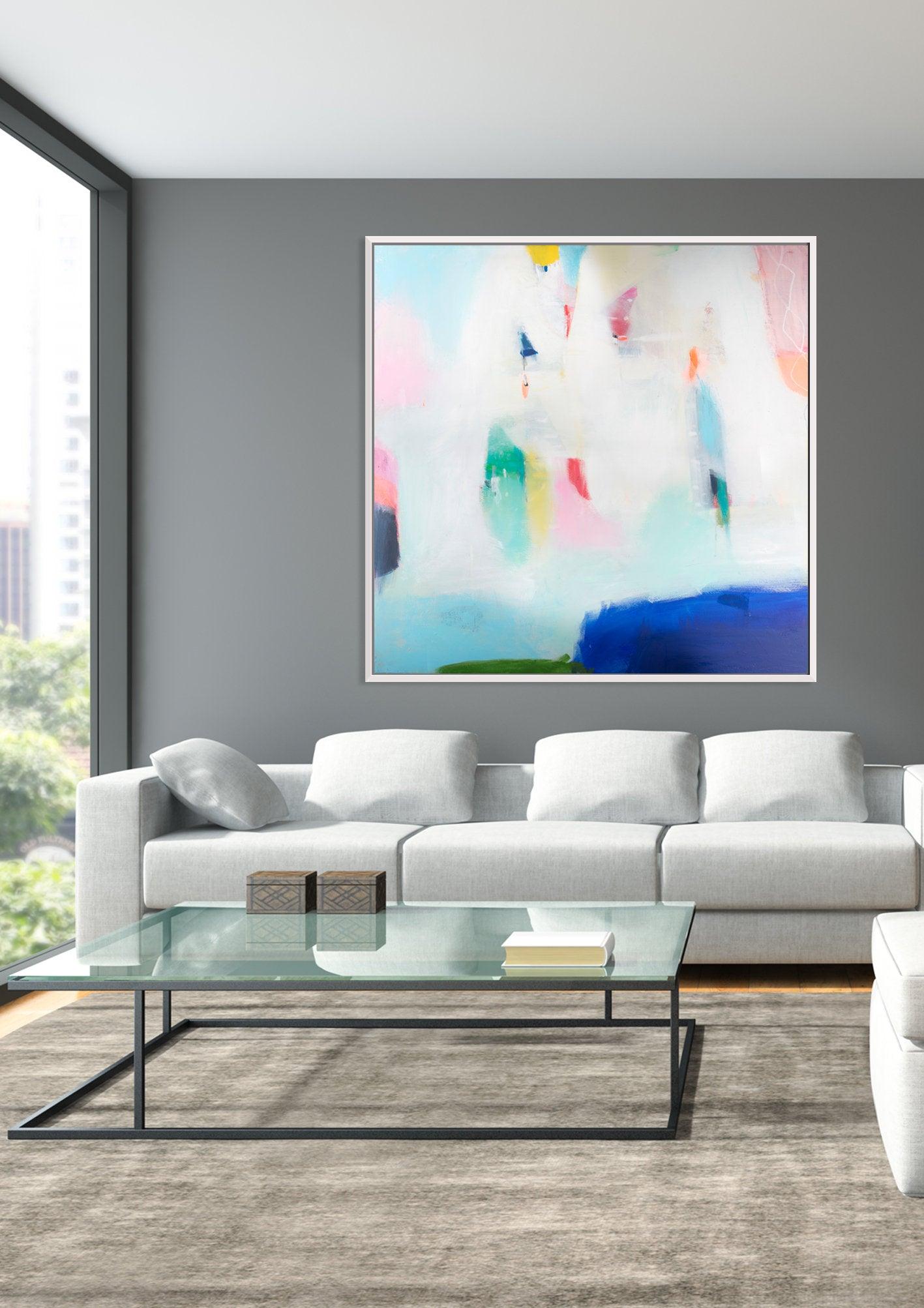 Abstract art print, Print on Canvas, modern landscape, Art Print for living Room, abstract Giclee print, abstract painting - camilomattis.com