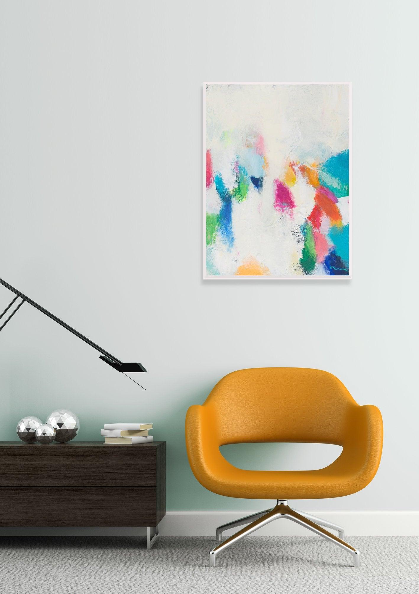Colorful Original artwork painting modern blue red and green painting modern wall art by Camilo Mattis - camilomattis.com