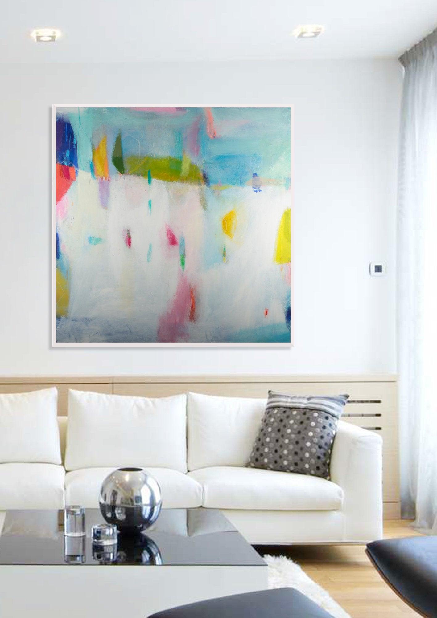 Abstract print, large modern wall art, abstract painting print, colorful decor, living room wall art, Camilo Mattis - camilomattis.com