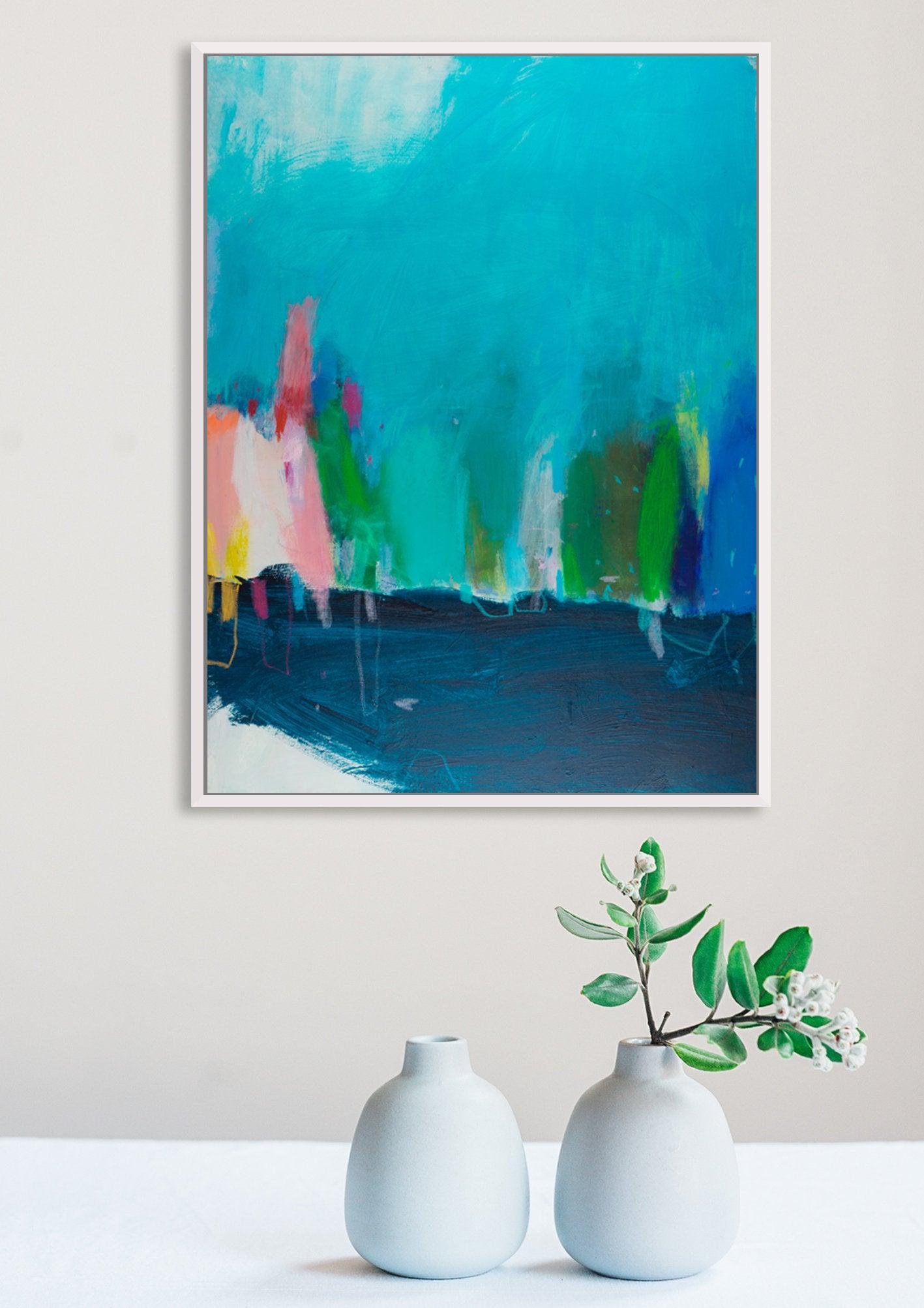 Tuscany wall art print, Landscape print, tree abstract art, Countryside Painting, Italian Painting, Impressionist Art - camilomattis.com