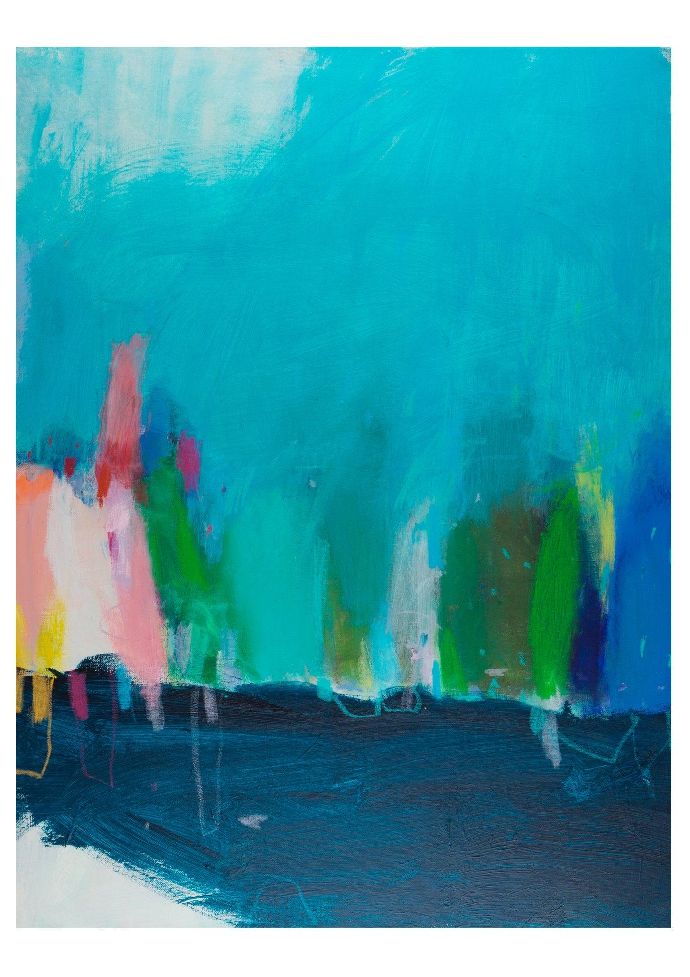 Tuscany wall art print, Landscape print, tree abstract art, Countryside Painting, Italian Painting, Impressionist Art - camilomattis.com