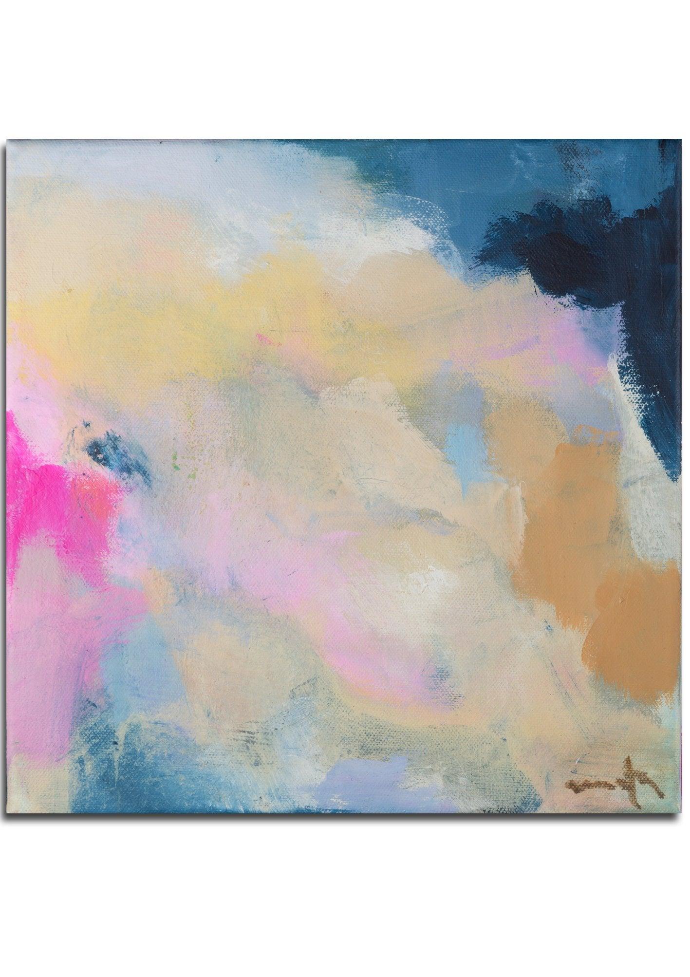 Set of 2 abstract paintings colorful impressionist original wall art abstract art painting acrylic by Camilo Mattis - camilomattis.com