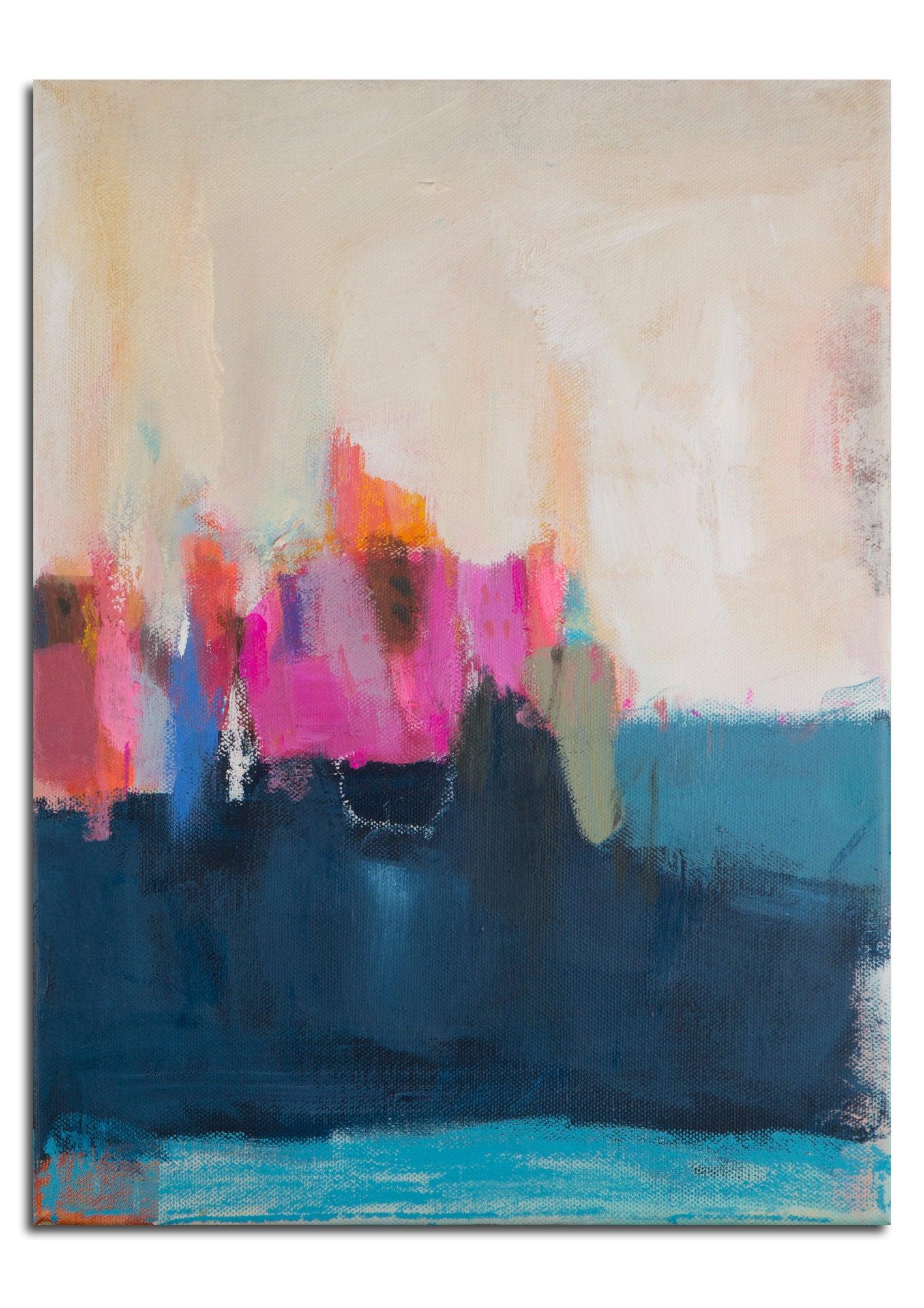 Original Abstract Painting, set of 2 Abstract paintings, Blue abstract landscape original, Painting set by Camilo Mattis - camilomattis.com