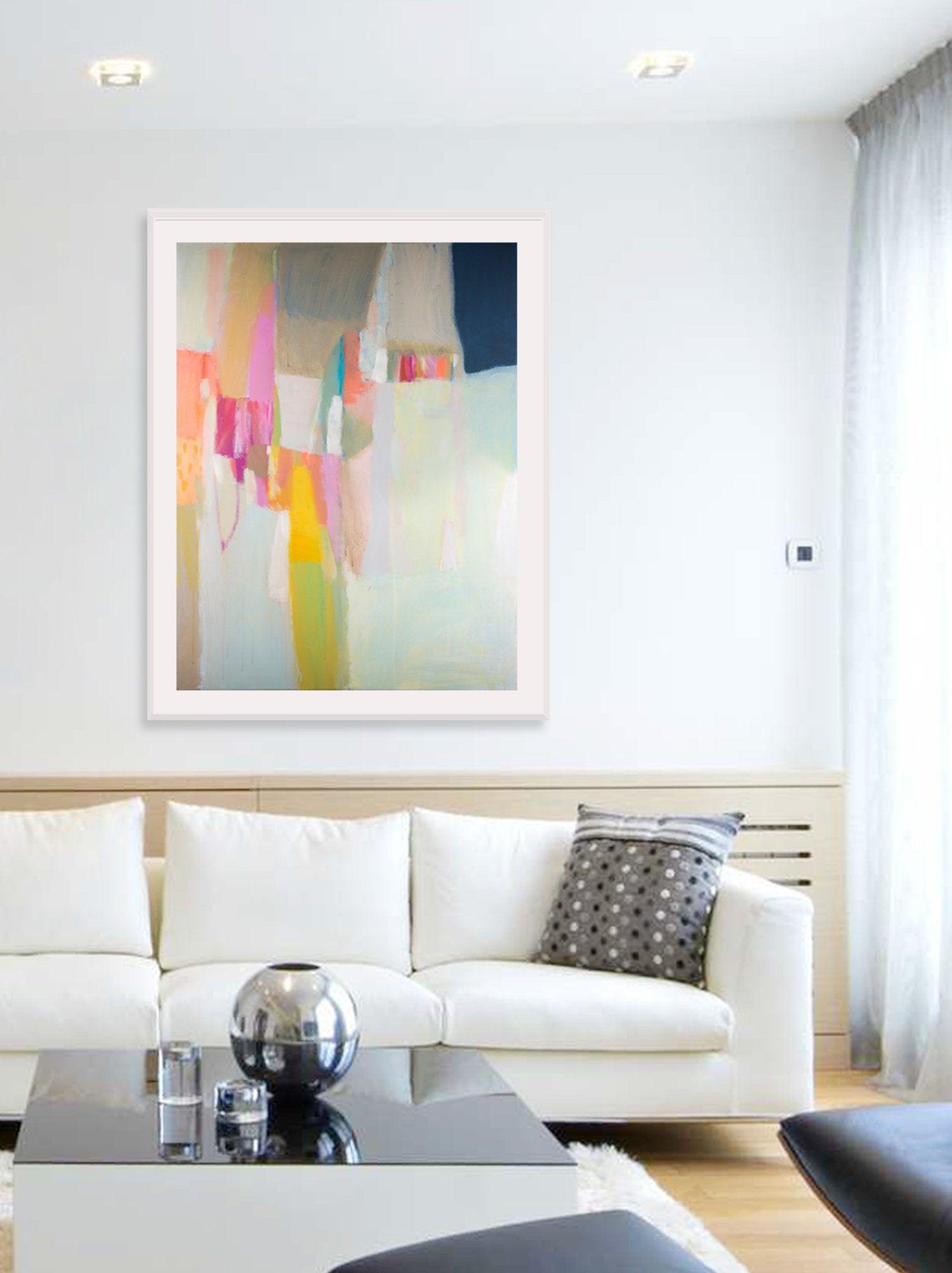 Yellow Abstract Art Print, geometric wall art print minimalist art print modern wall art print by Camilo Mattis - camilomattis.com