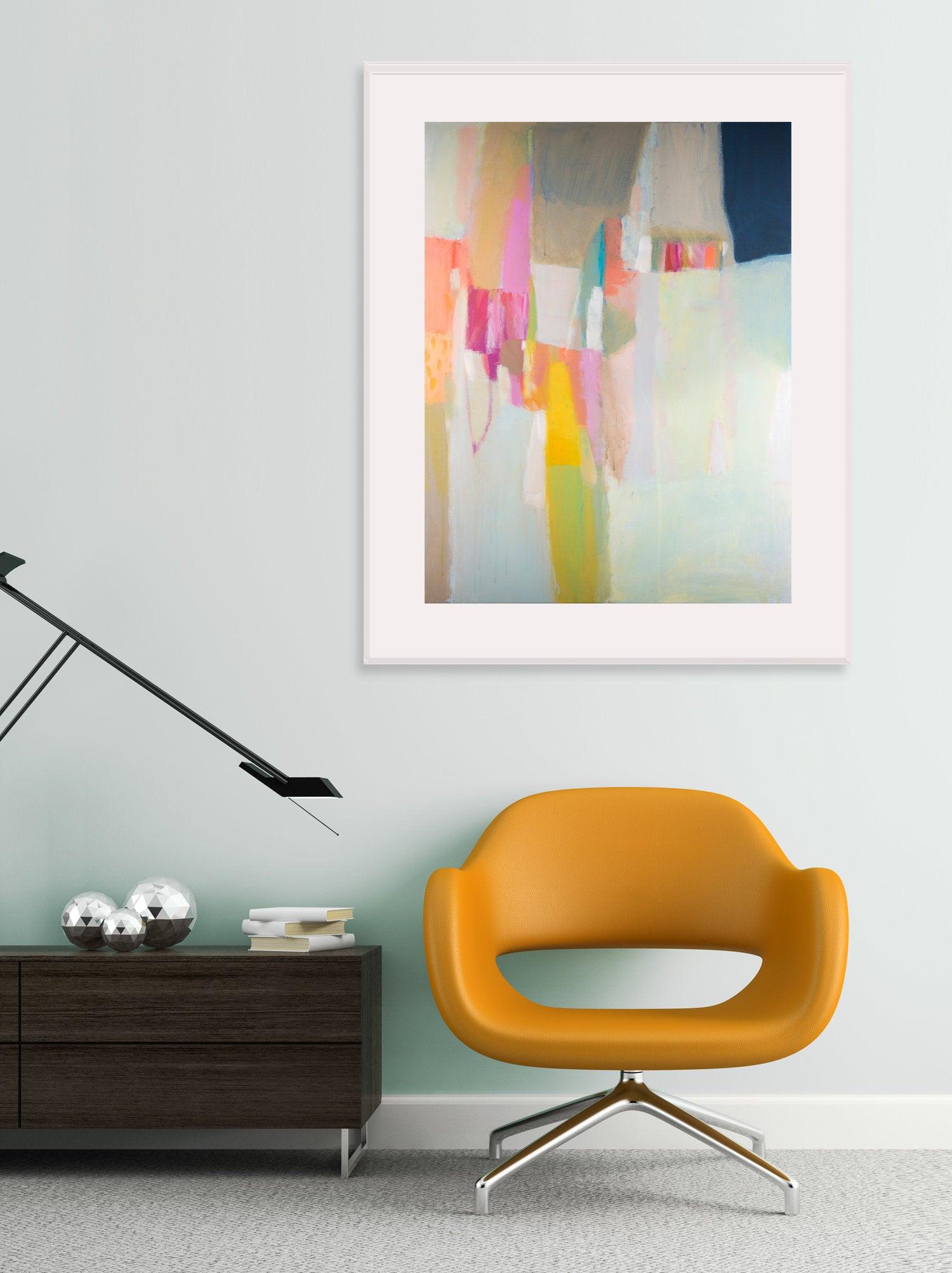 Yellow Abstract Art Print, geometric wall art print minimalist art print modern wall art print by Camilo Mattis - camilomattis.com