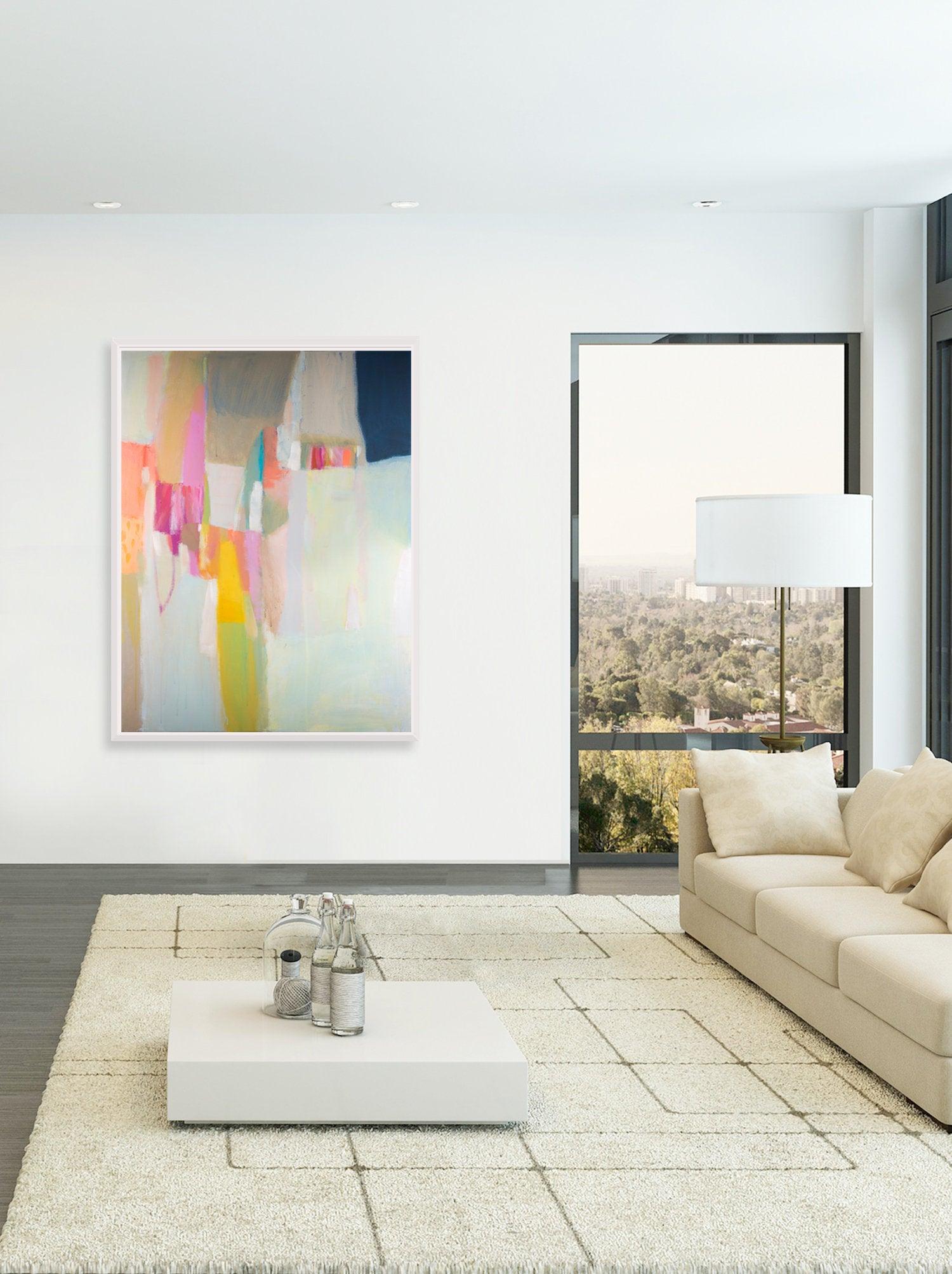 Yellow Abstract Art Print, geometric wall art print minimalist art print modern wall art print by Camilo Mattis - camilomattis.com