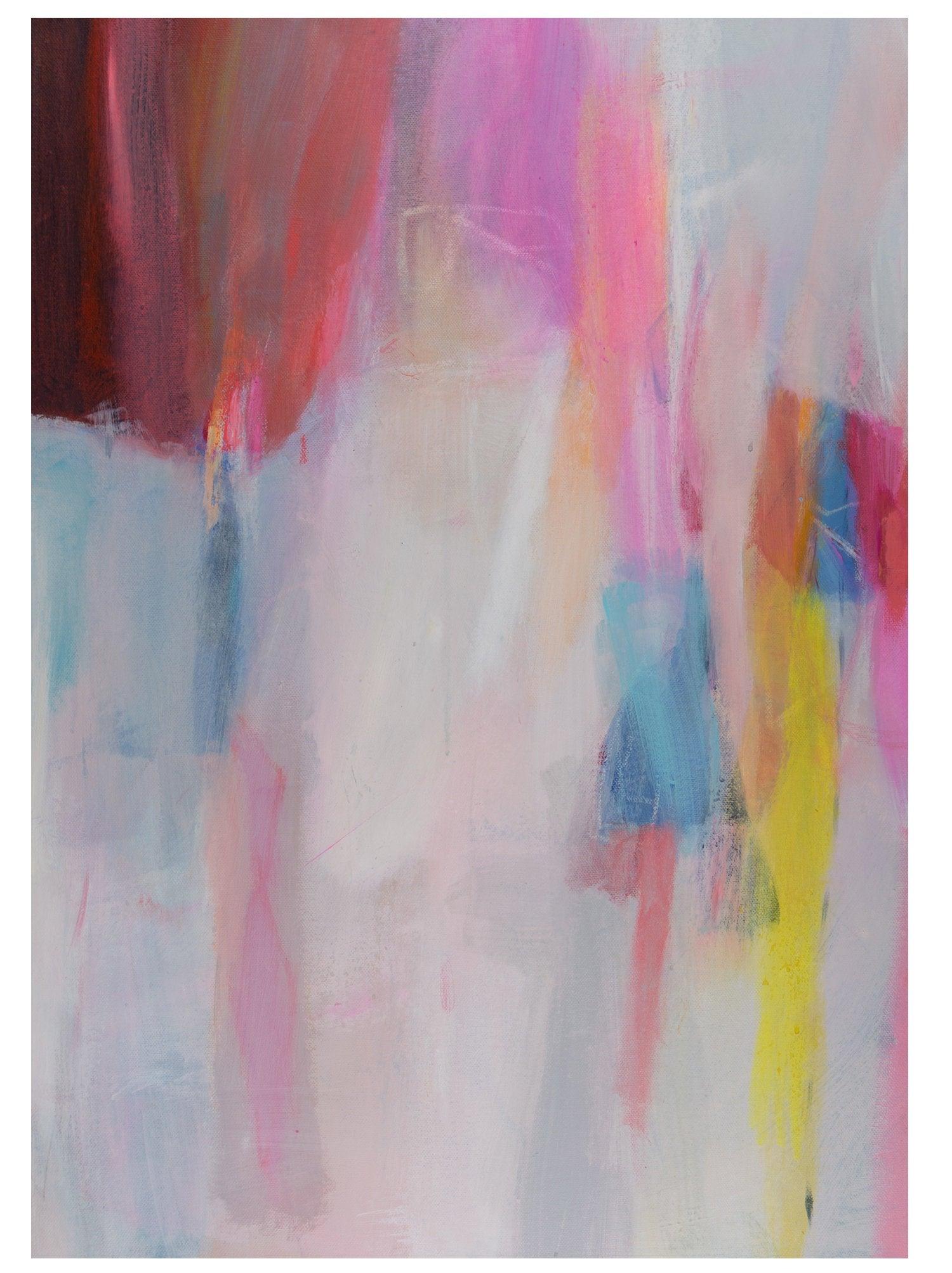 Pink painting canvas, wall art canvas, original acrylic painting by Camilo Mattis - camilomattis.com