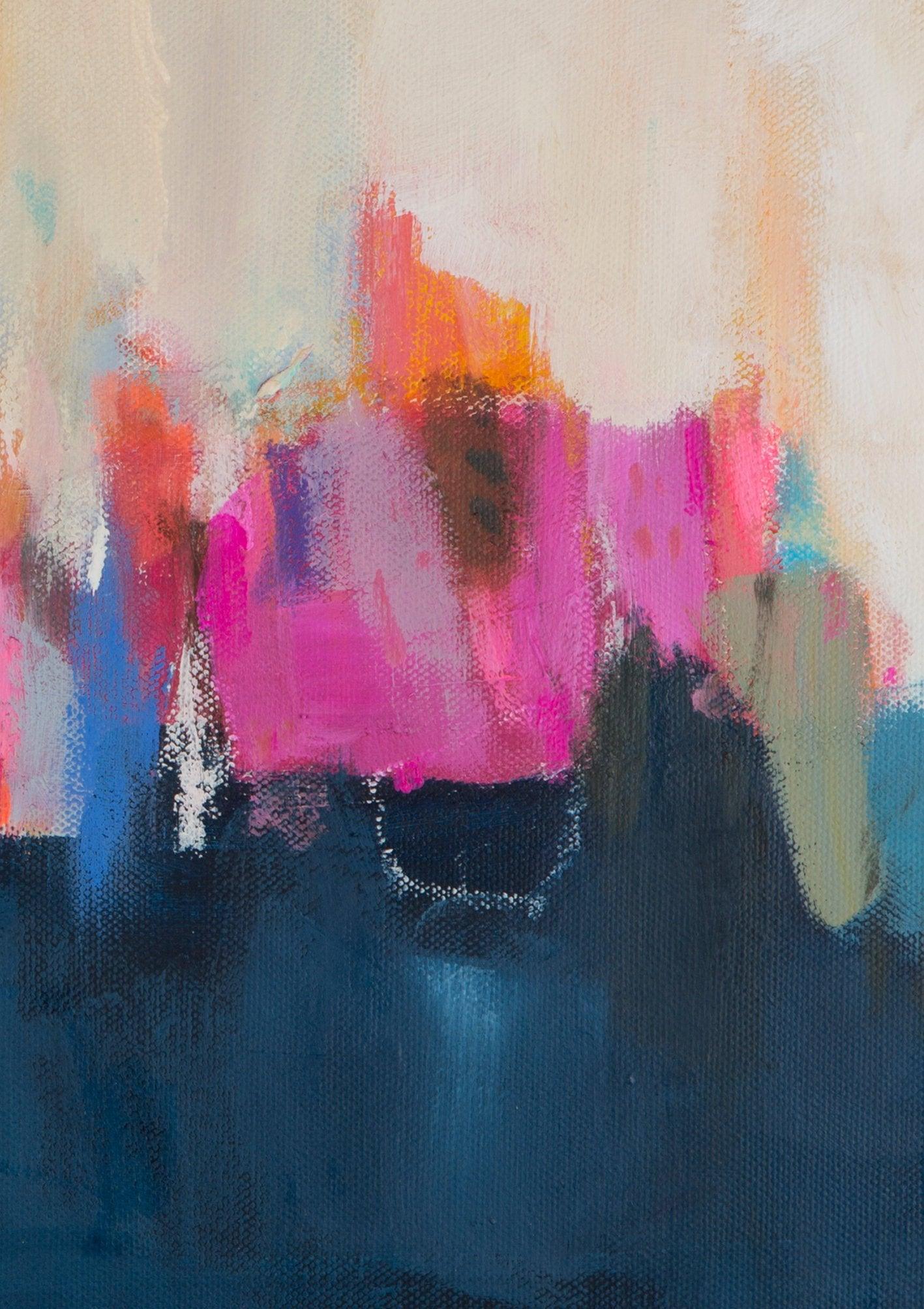 Original Abstract Painting, set of 2 Abstract paintings, Blue abstract landscape original, Painting set by Camilo Mattis - camilomattis.com