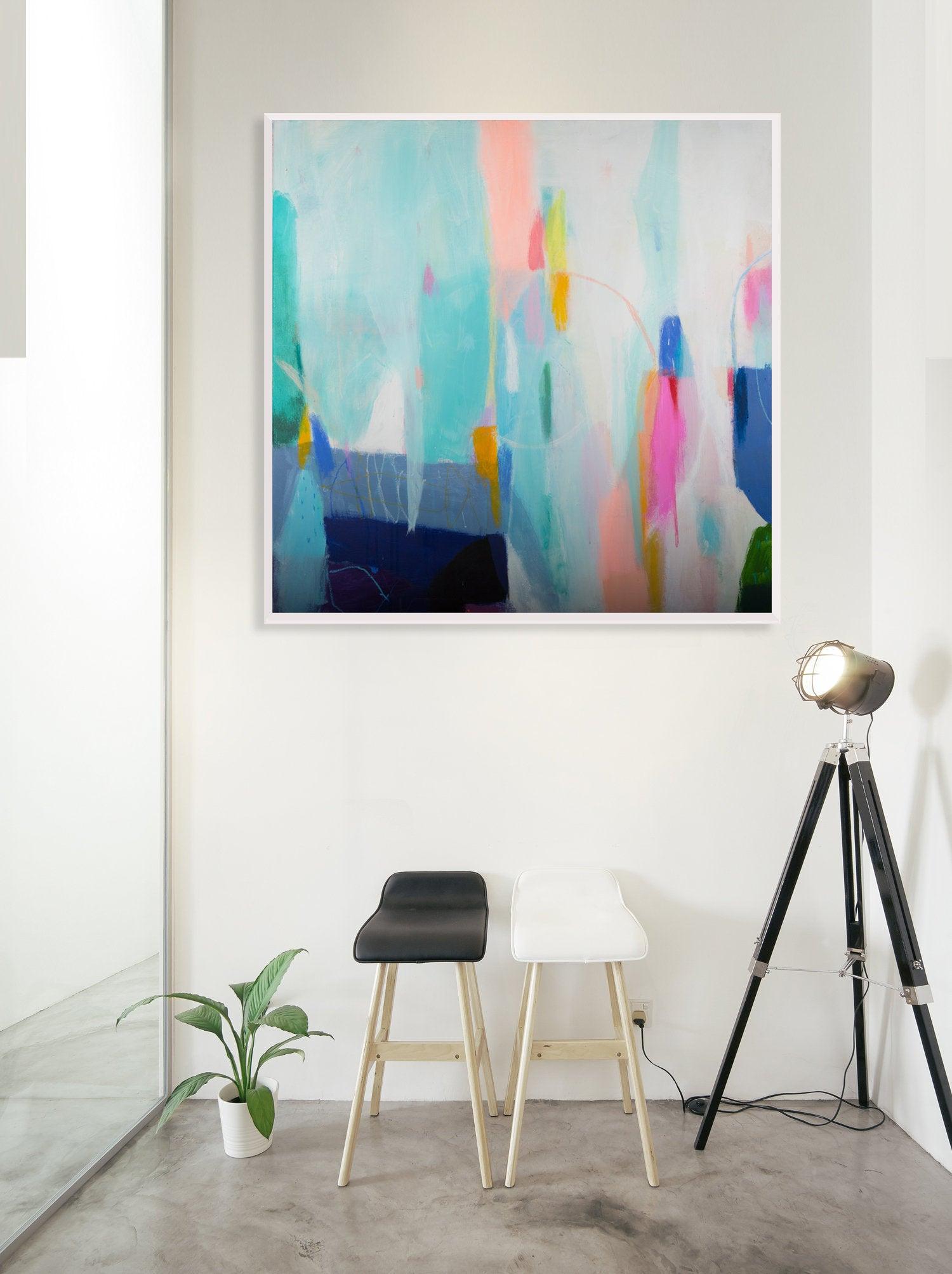 original abstract painting, abstract colorful painting modern, original acrylic abstract art, abstract modern wall art - camilomattis.com