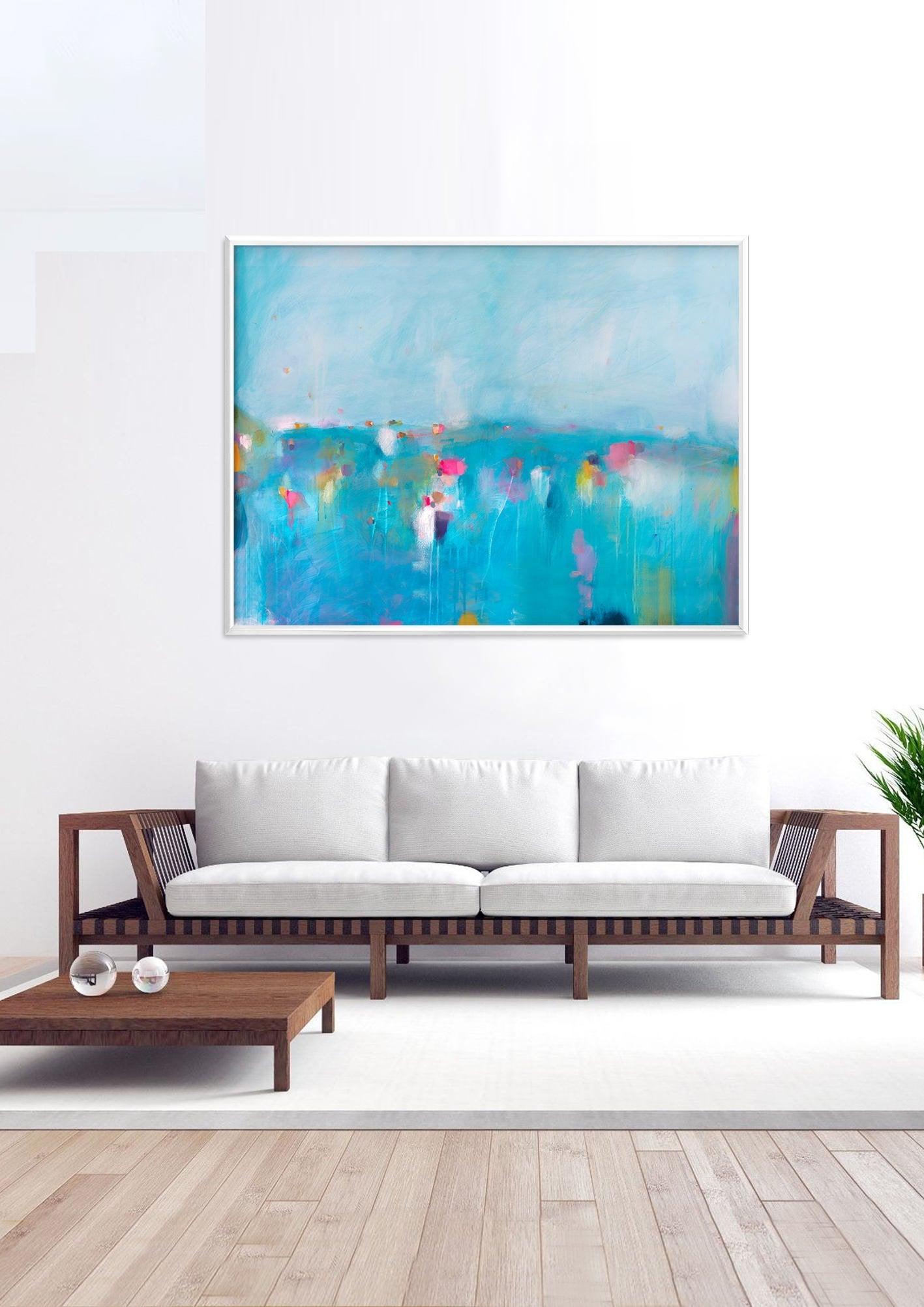 abstract wall art, Blue abstract painting, extra large print, painting print, abstract print by Camilo Mattis - camilomattis.com
