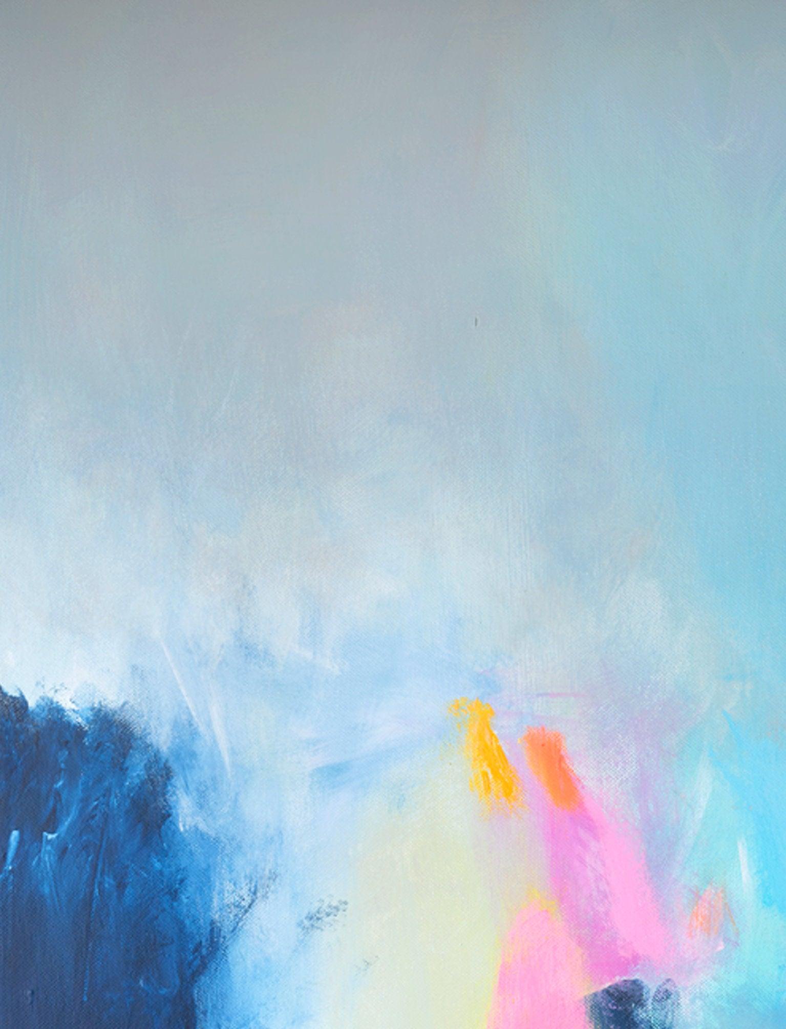 Blue wall art print abstract painting print apartment decor art print teal blue art print by Camilo Mattis - camilomattis.com