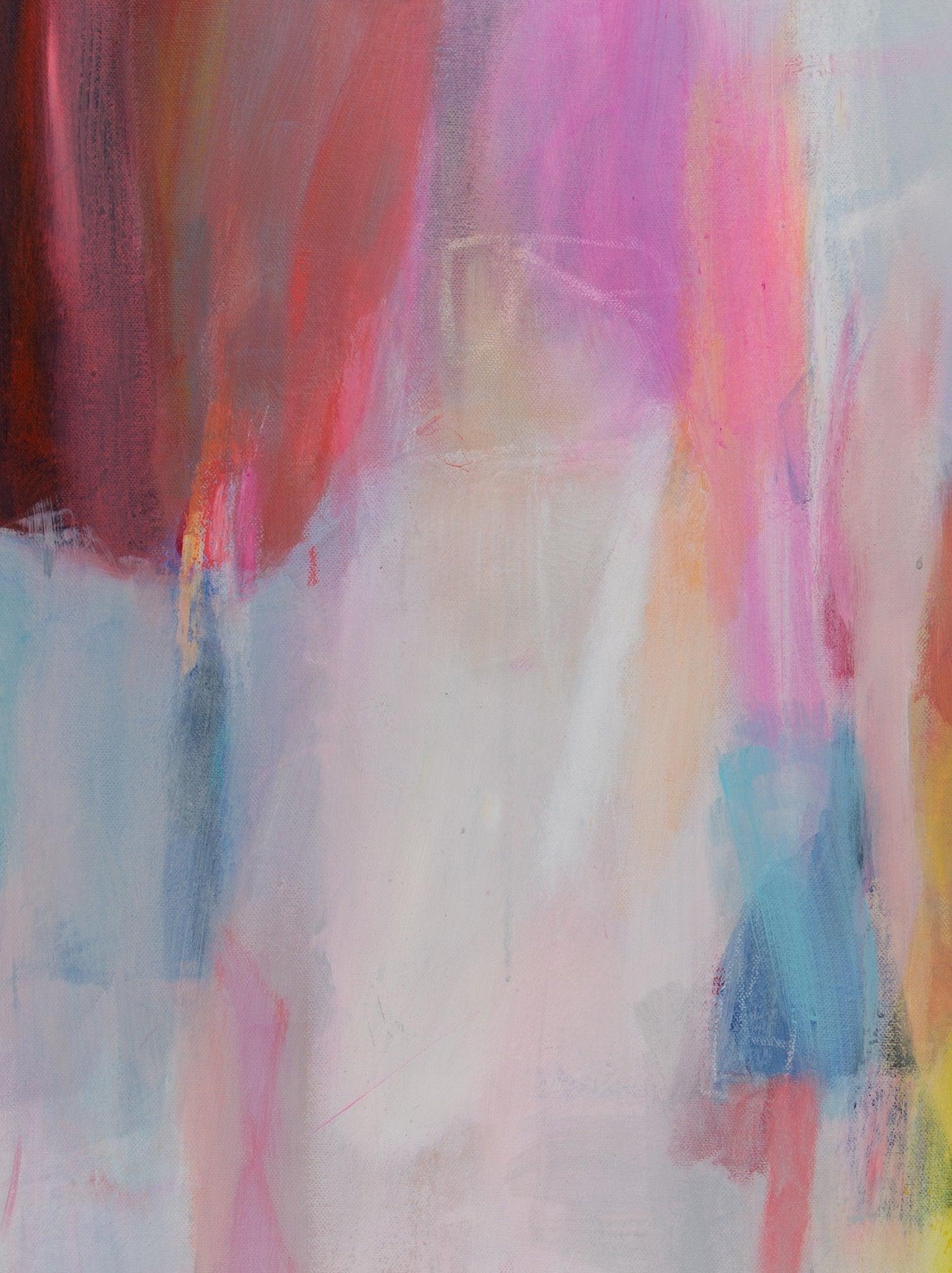 Pink painting canvas, wall art canvas, original acrylic painting by Camilo Mattis - camilomattis.com