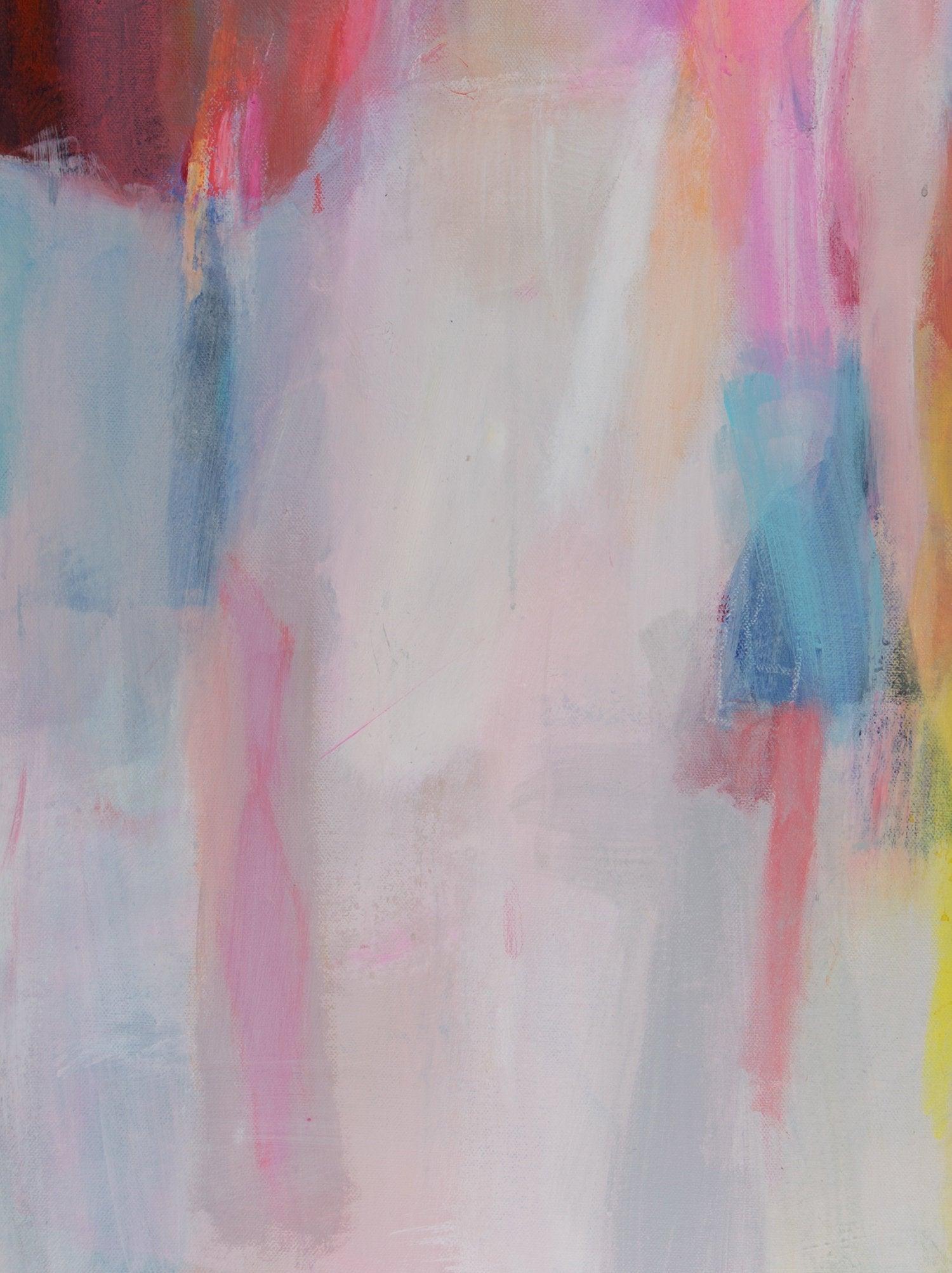 Pink painting canvas, wall art canvas, original acrylic painting by Camilo Mattis - camilomattis.com